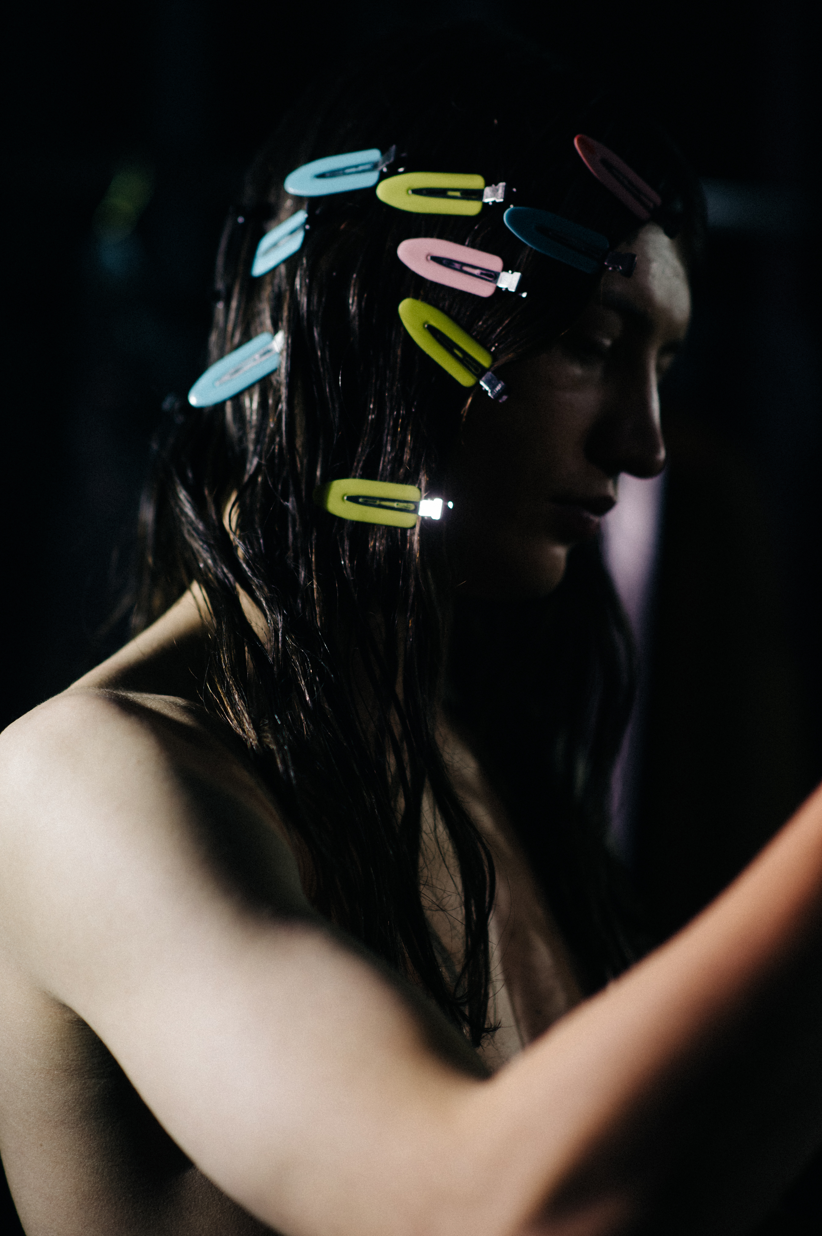 Ukrainian male model with long hair
