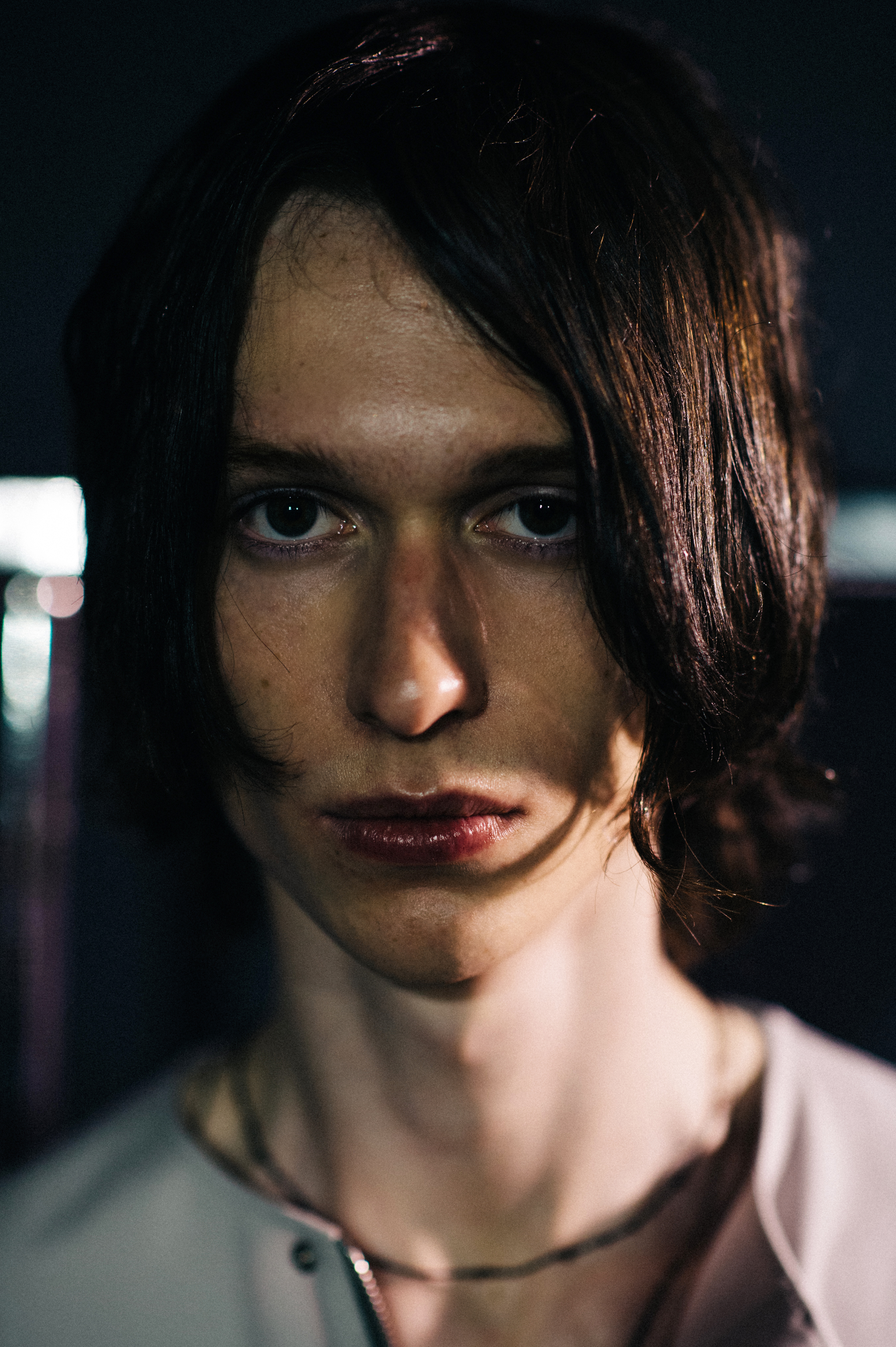 Portrait of male model before show