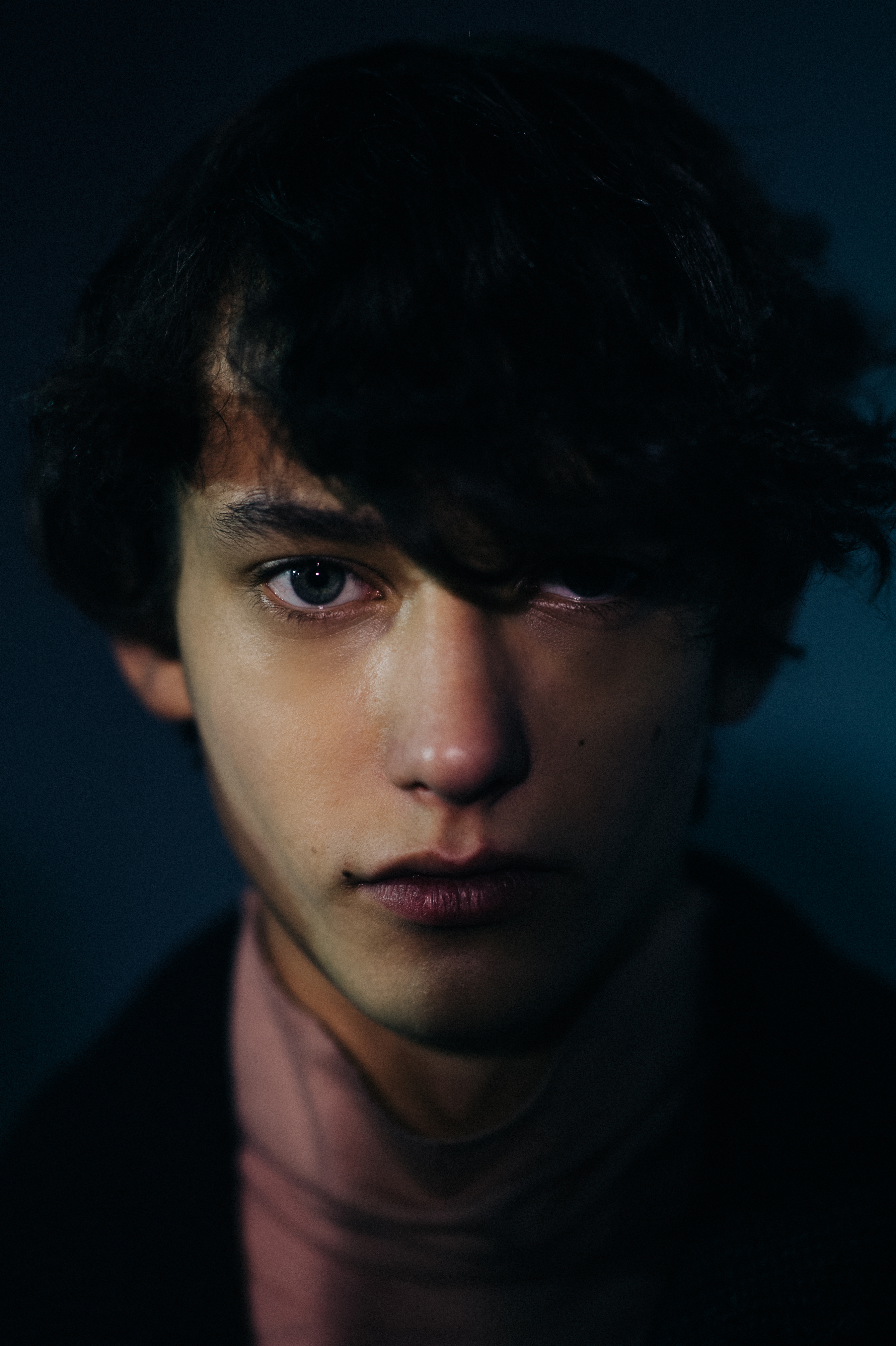Portrait of a model before the show