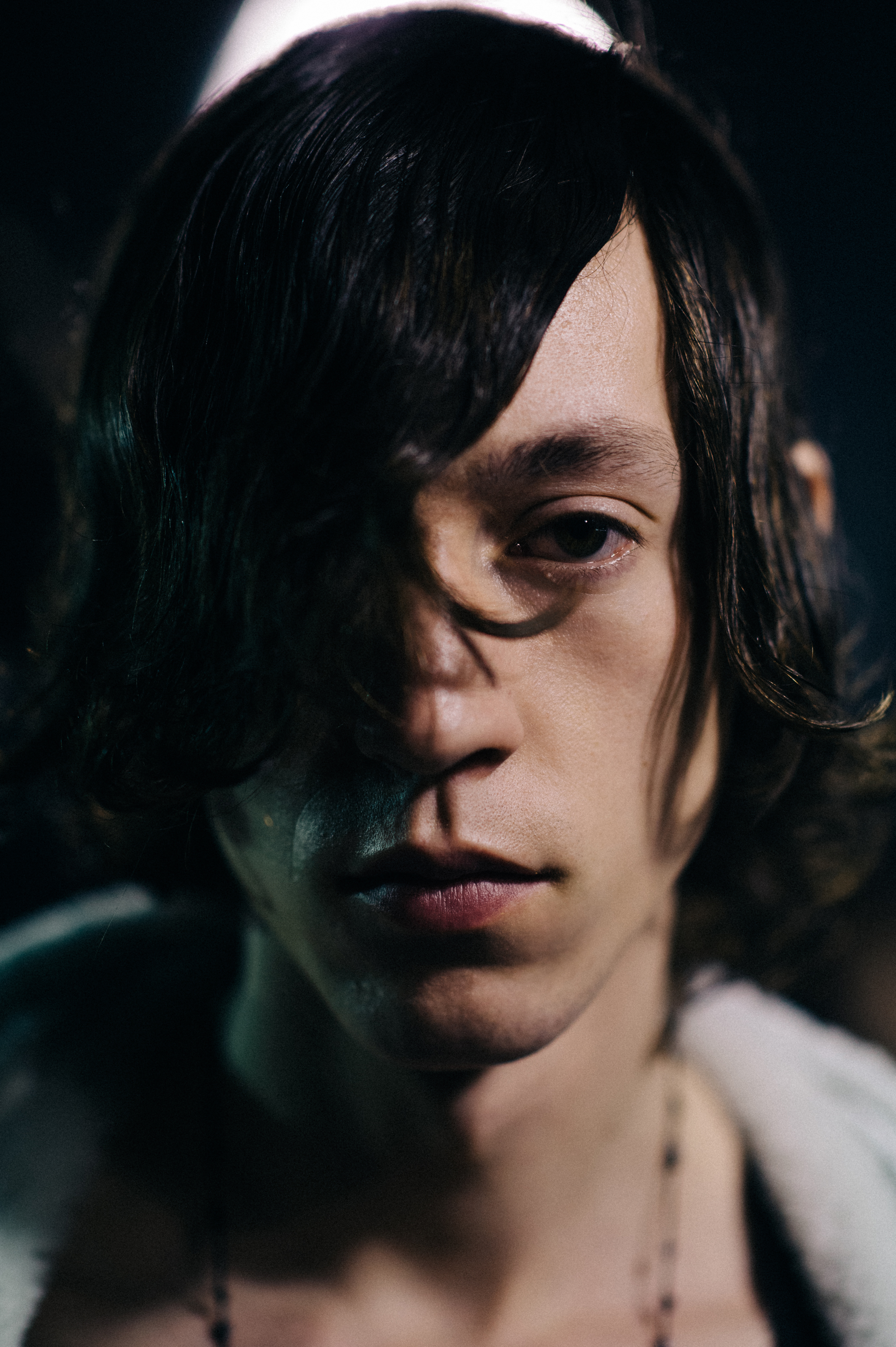 Portrait of a male model before show