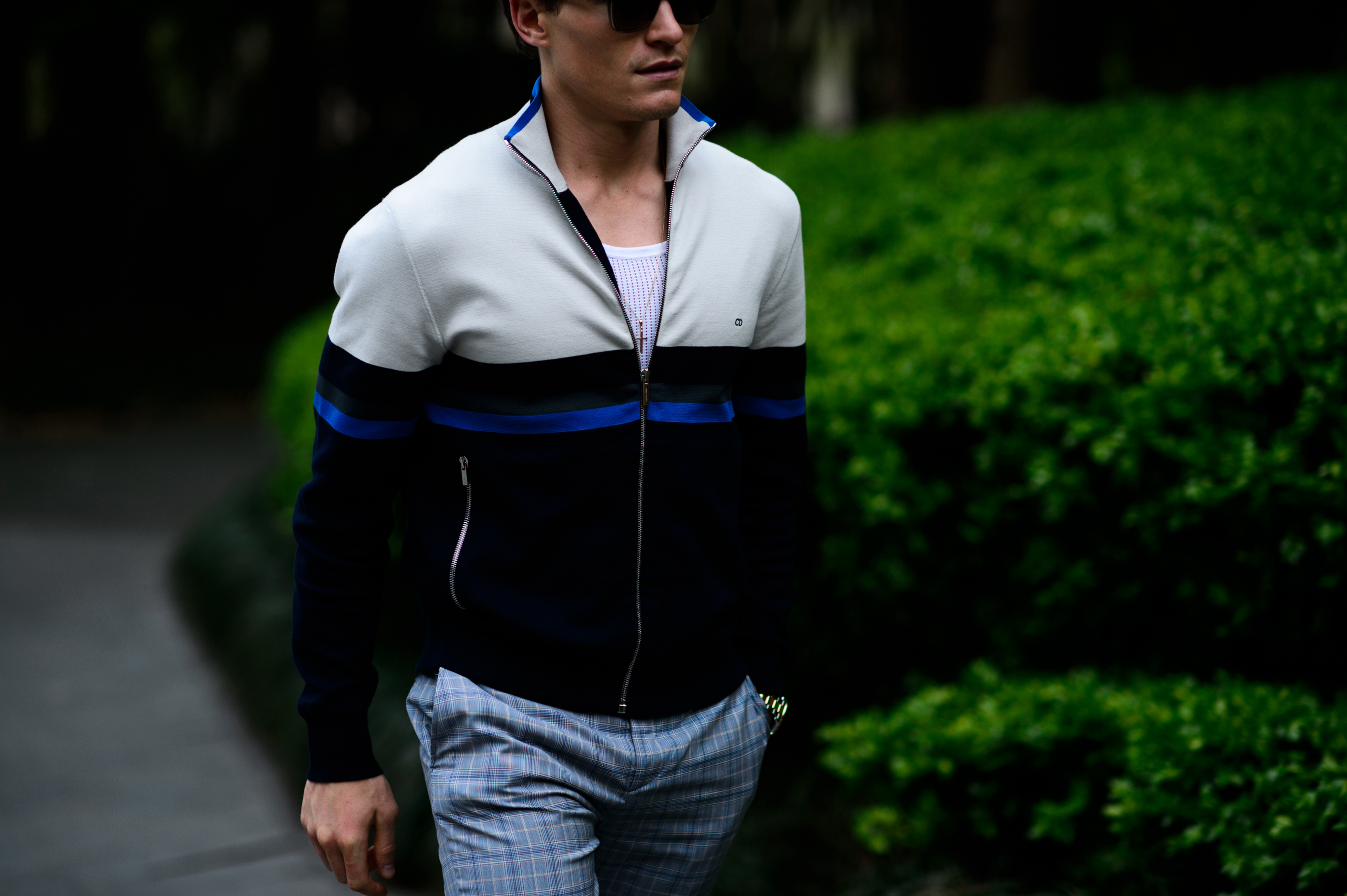 British celebrity male model wearing jacket