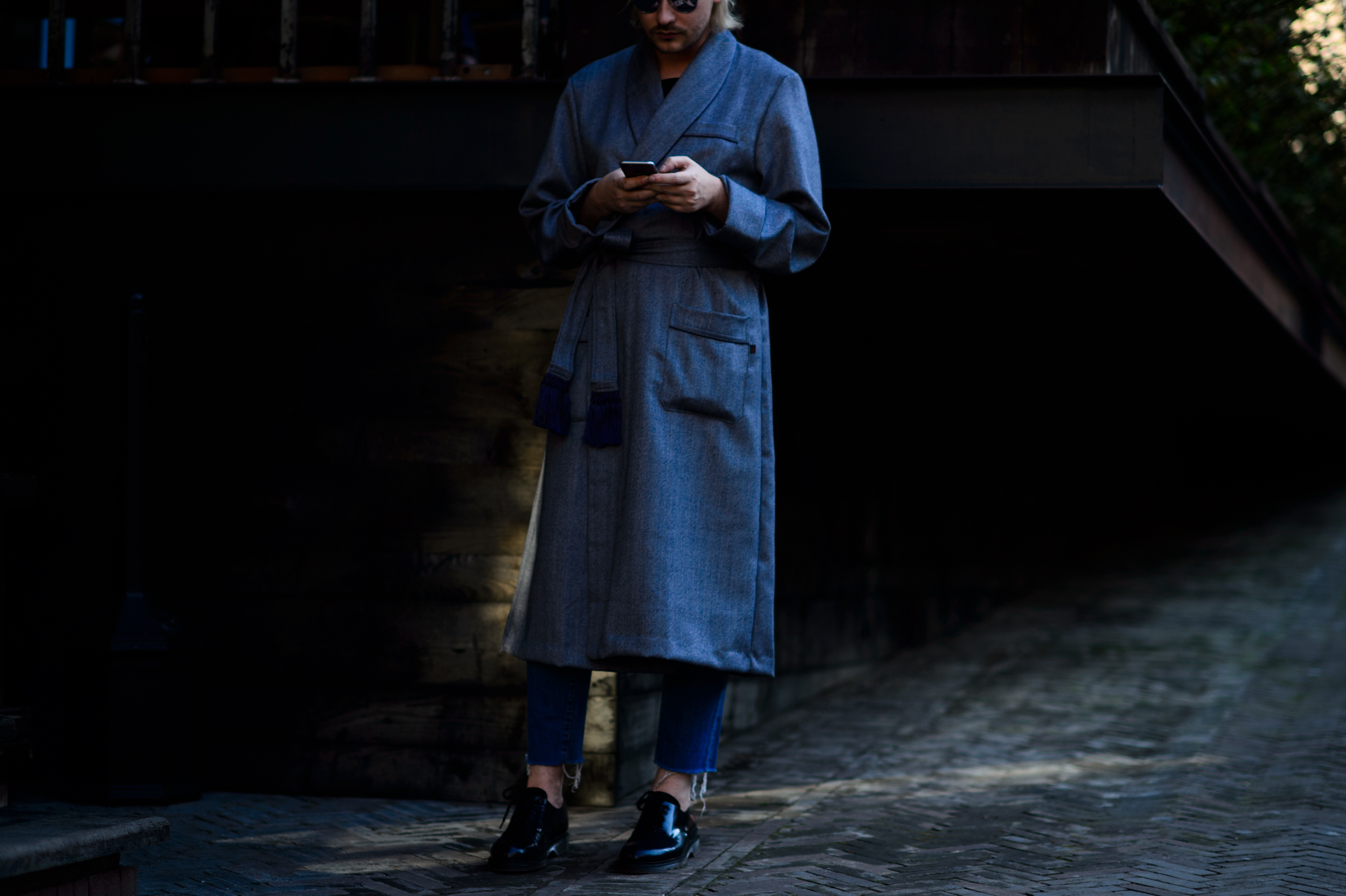 Nargis Georgia fashion editor wearing coat