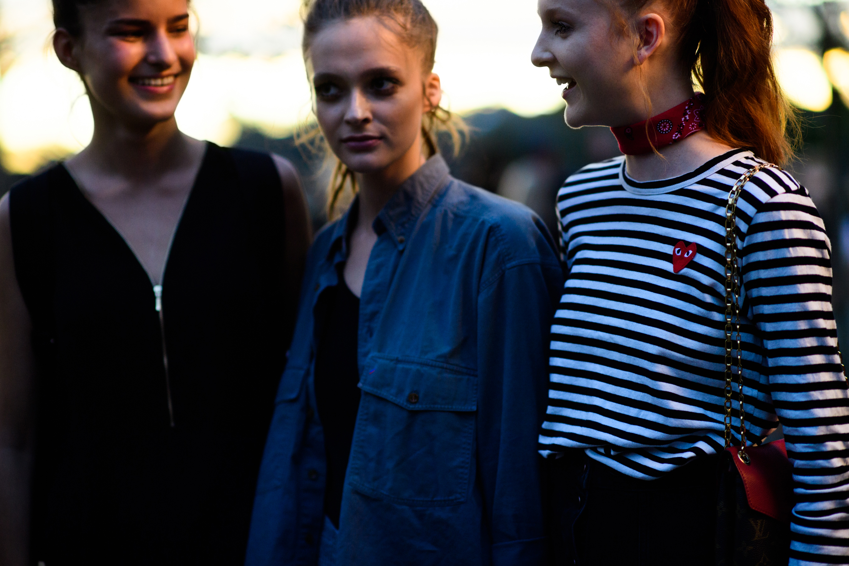 Three models after the show in Australia