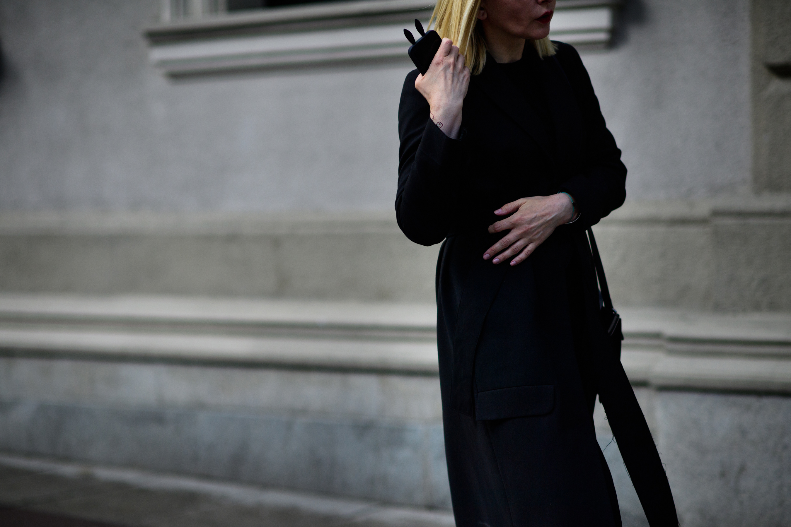 Harper's Bazaar Ukraine editor wearing black