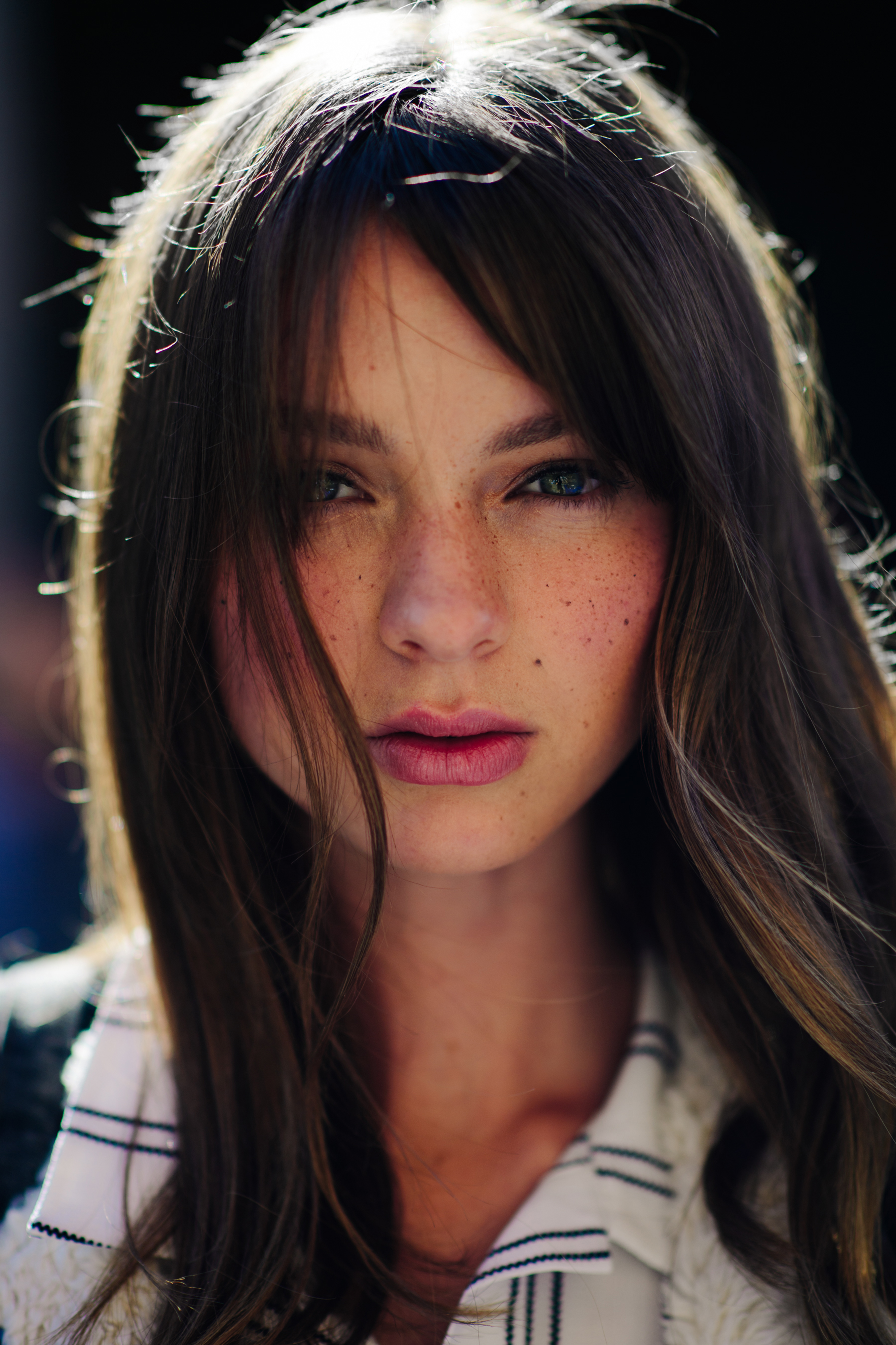 Portrait of a beautiful model after the show