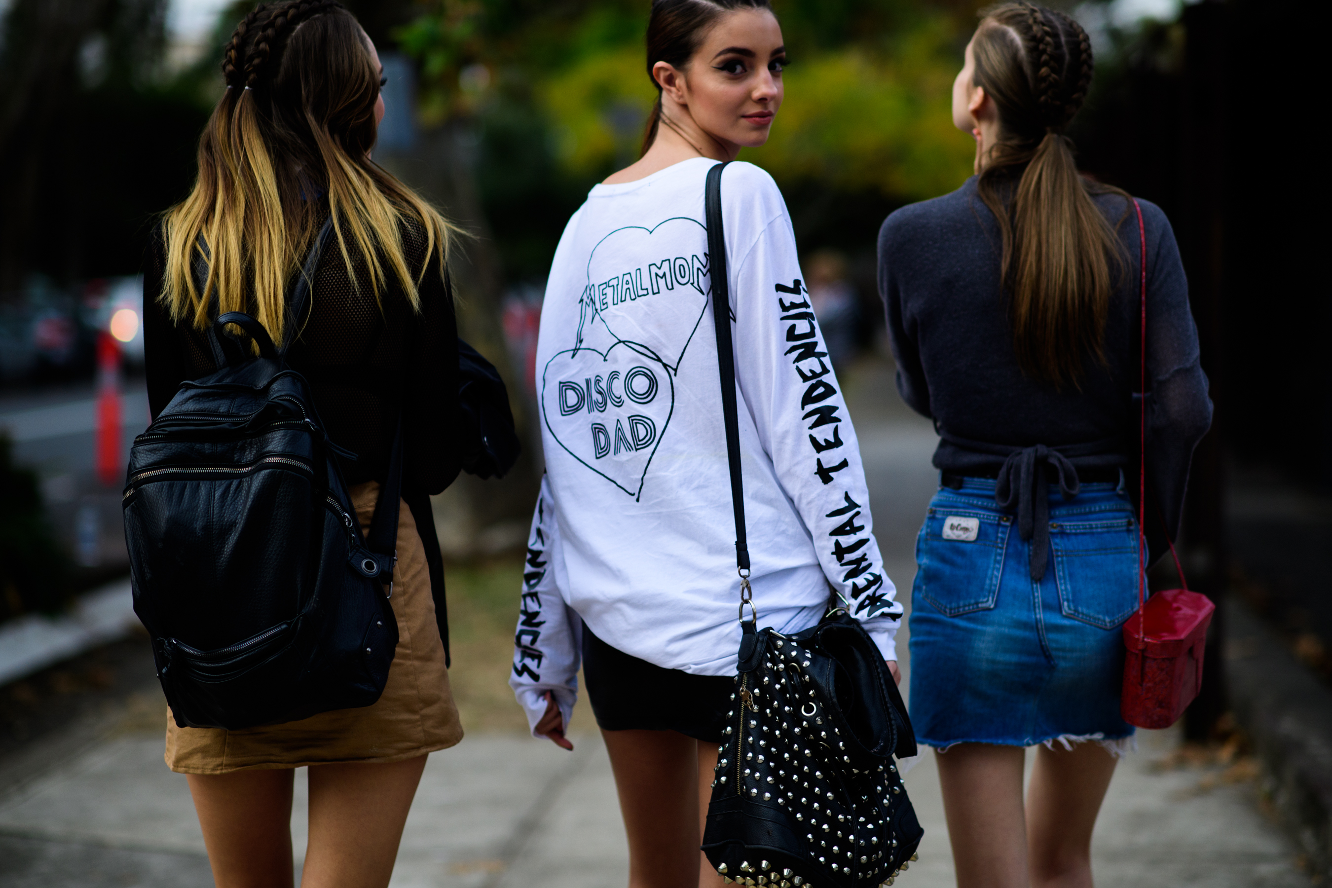 Three models leaving the show