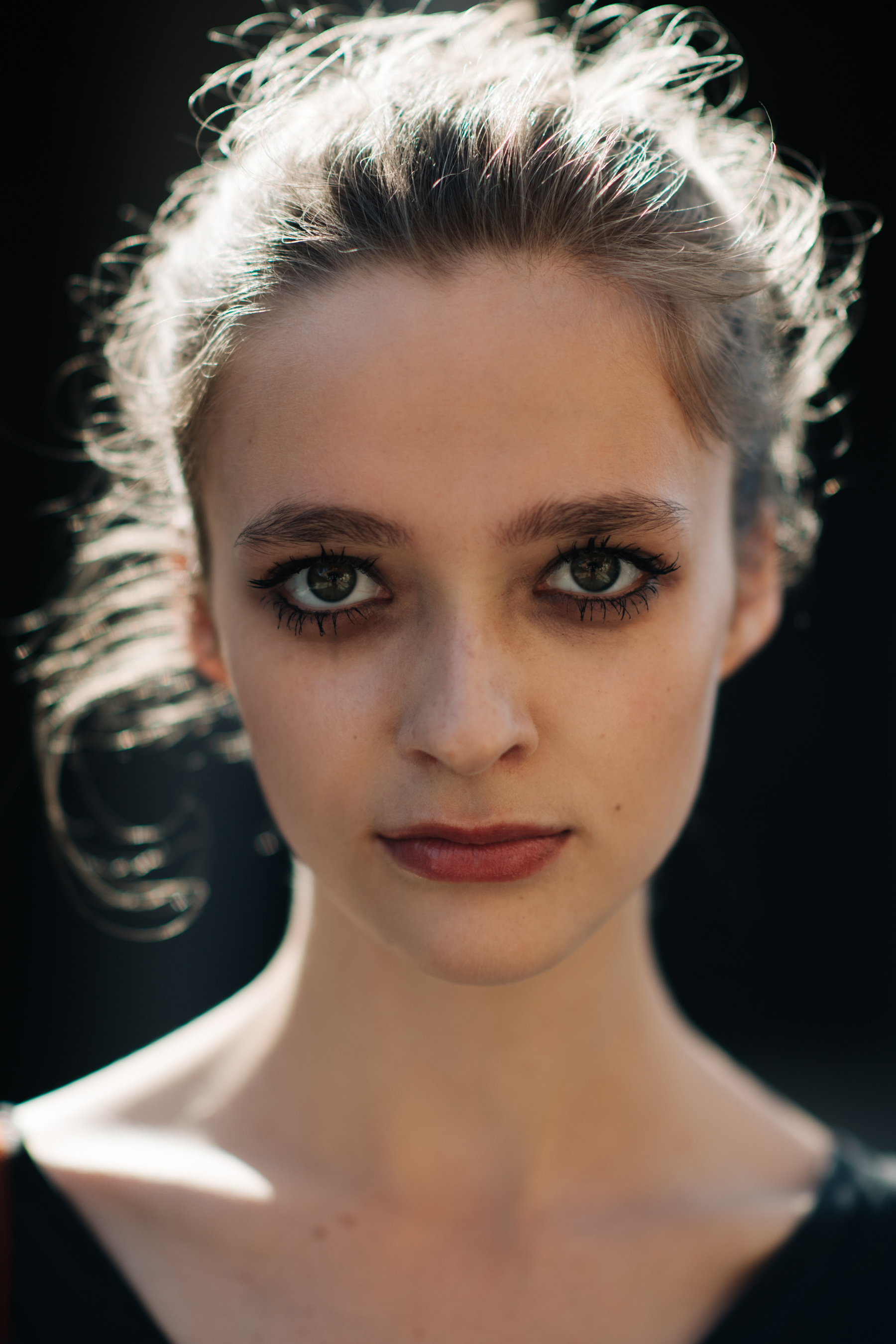 Portrait of a model with smokey eyes