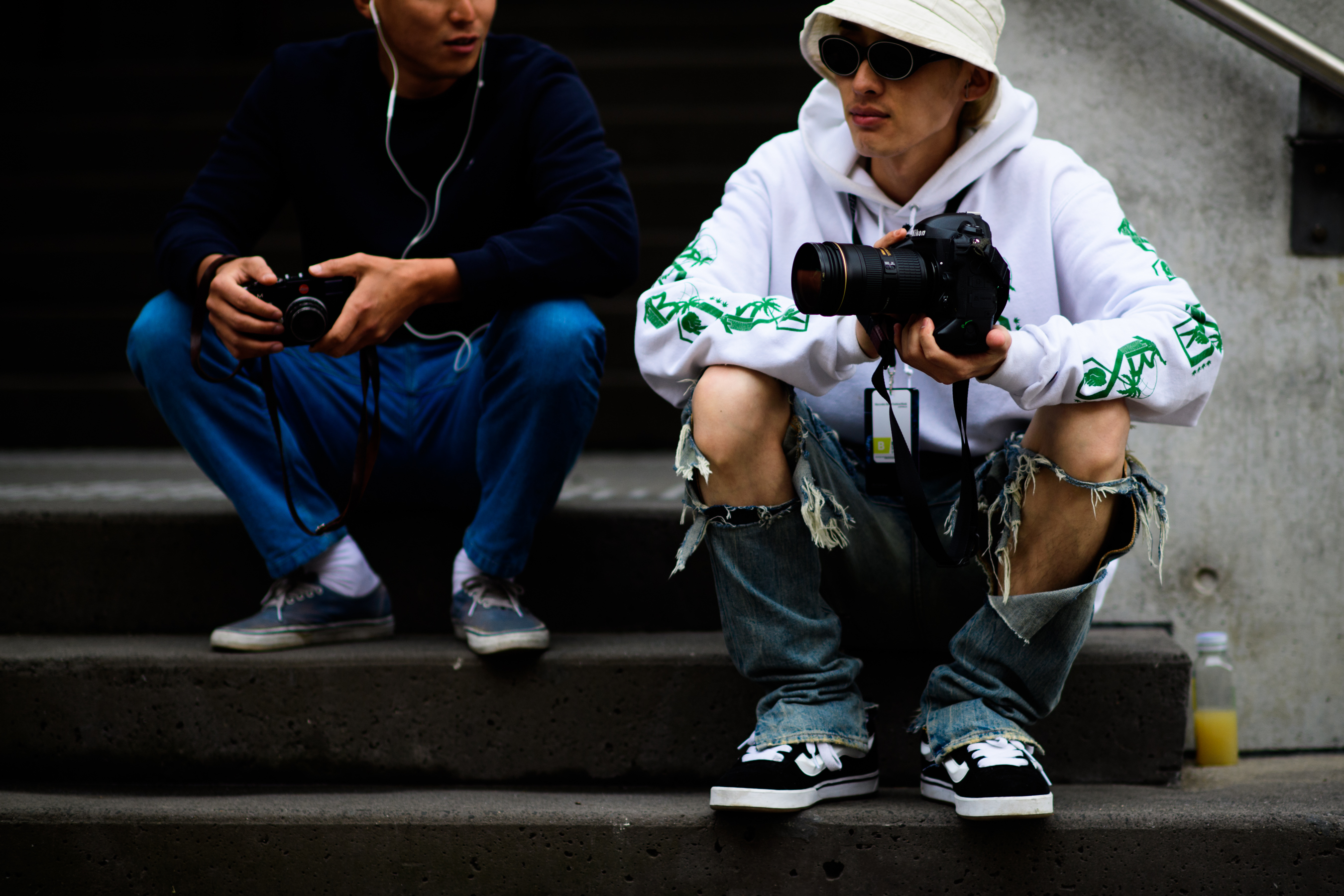 Two Korean photographers on the stairs