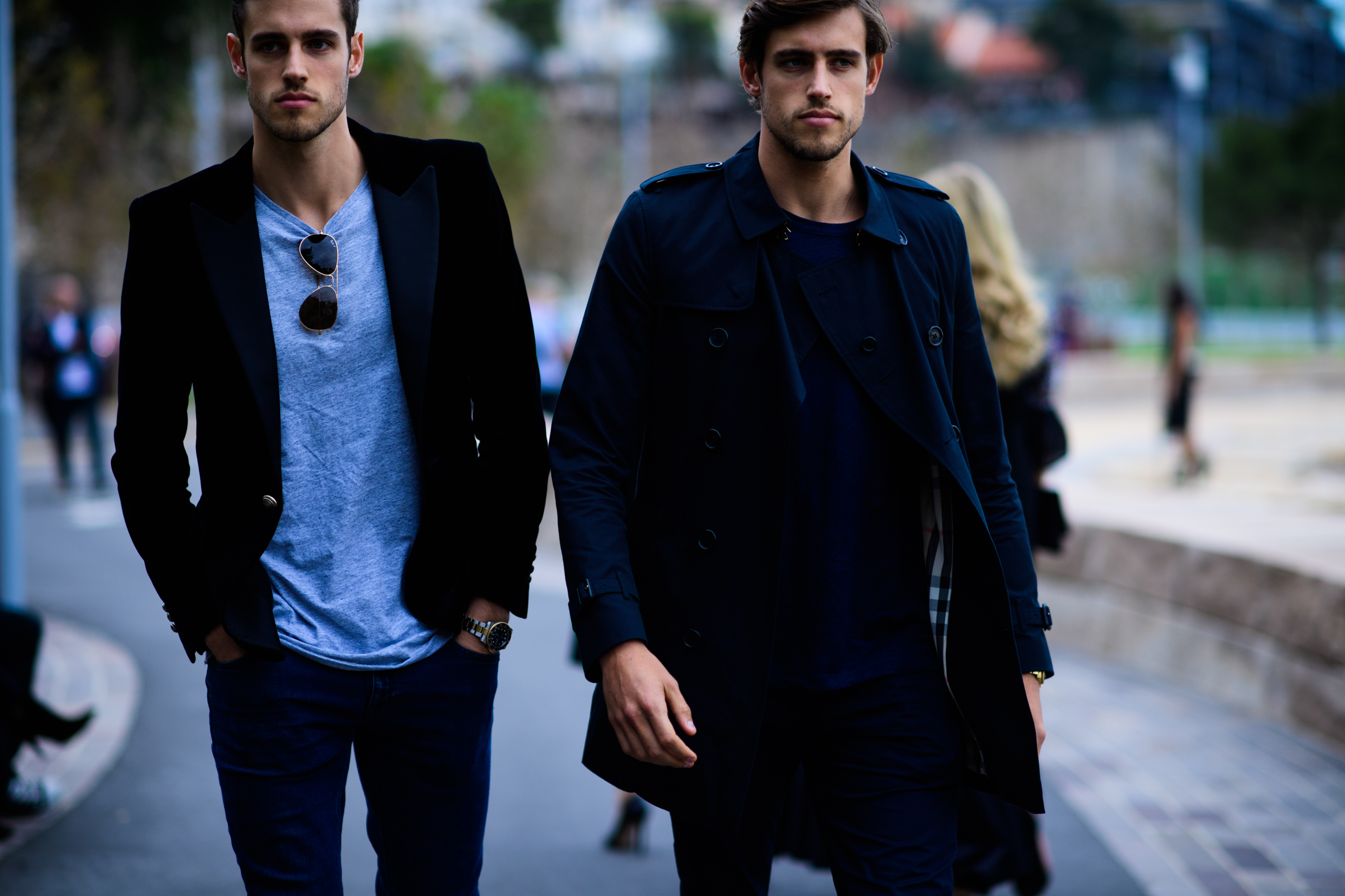 Two Australian male model twins