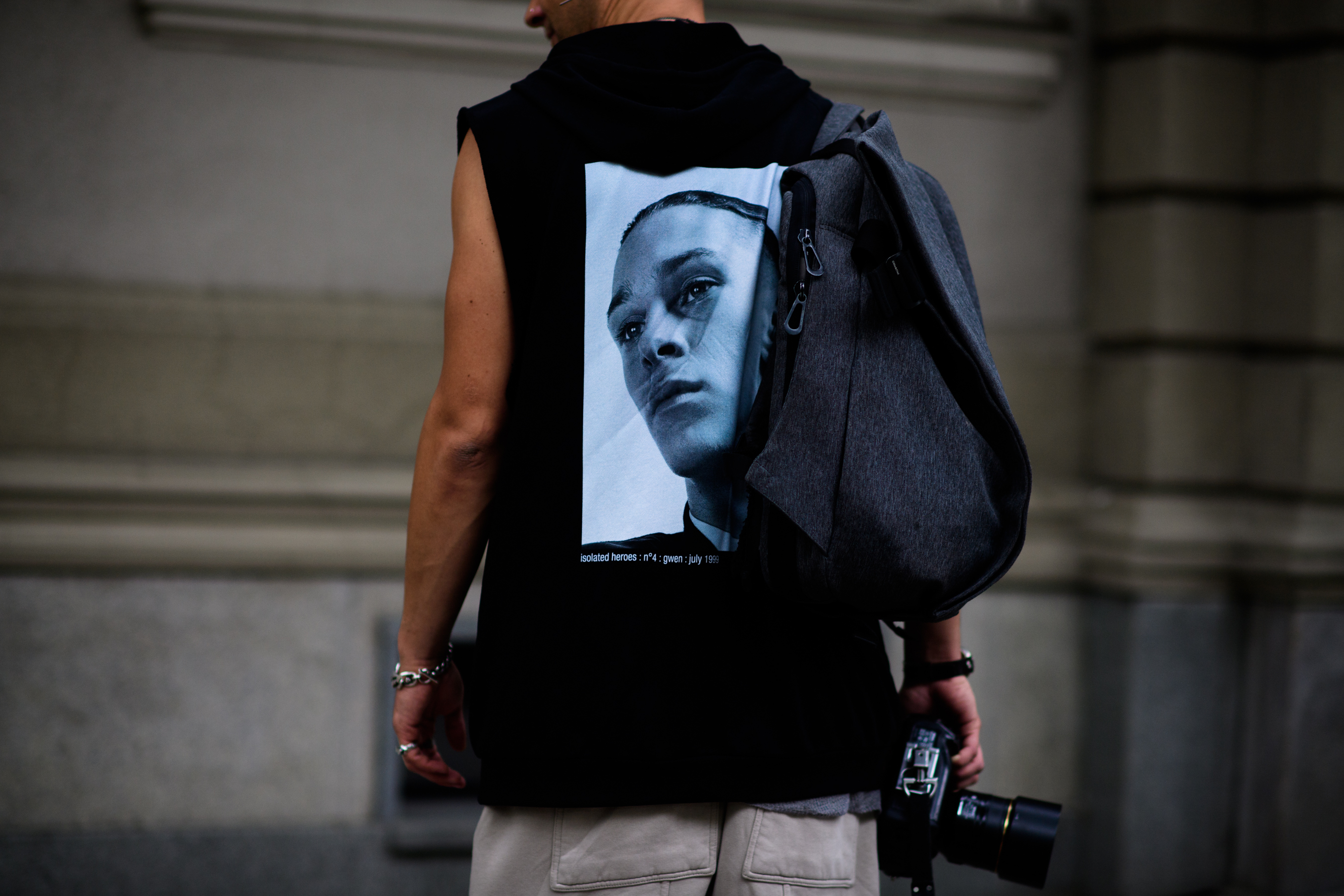 French photographer wearing Raf Simons