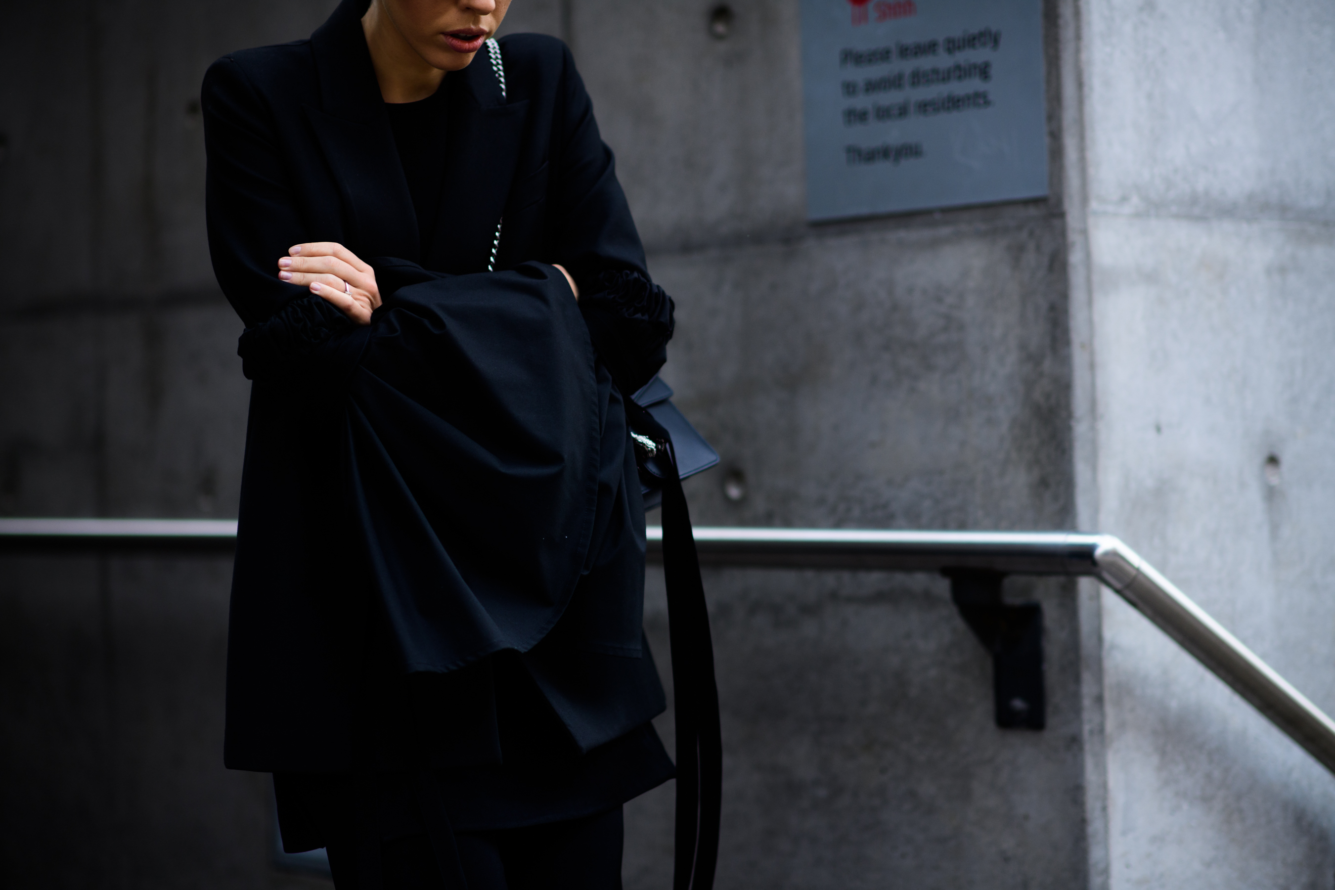 Woman wearing black Ellery blazer