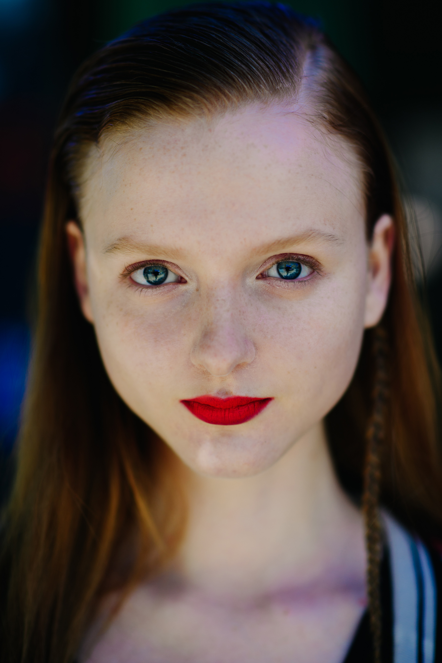 Portrait of Australian model with red hair