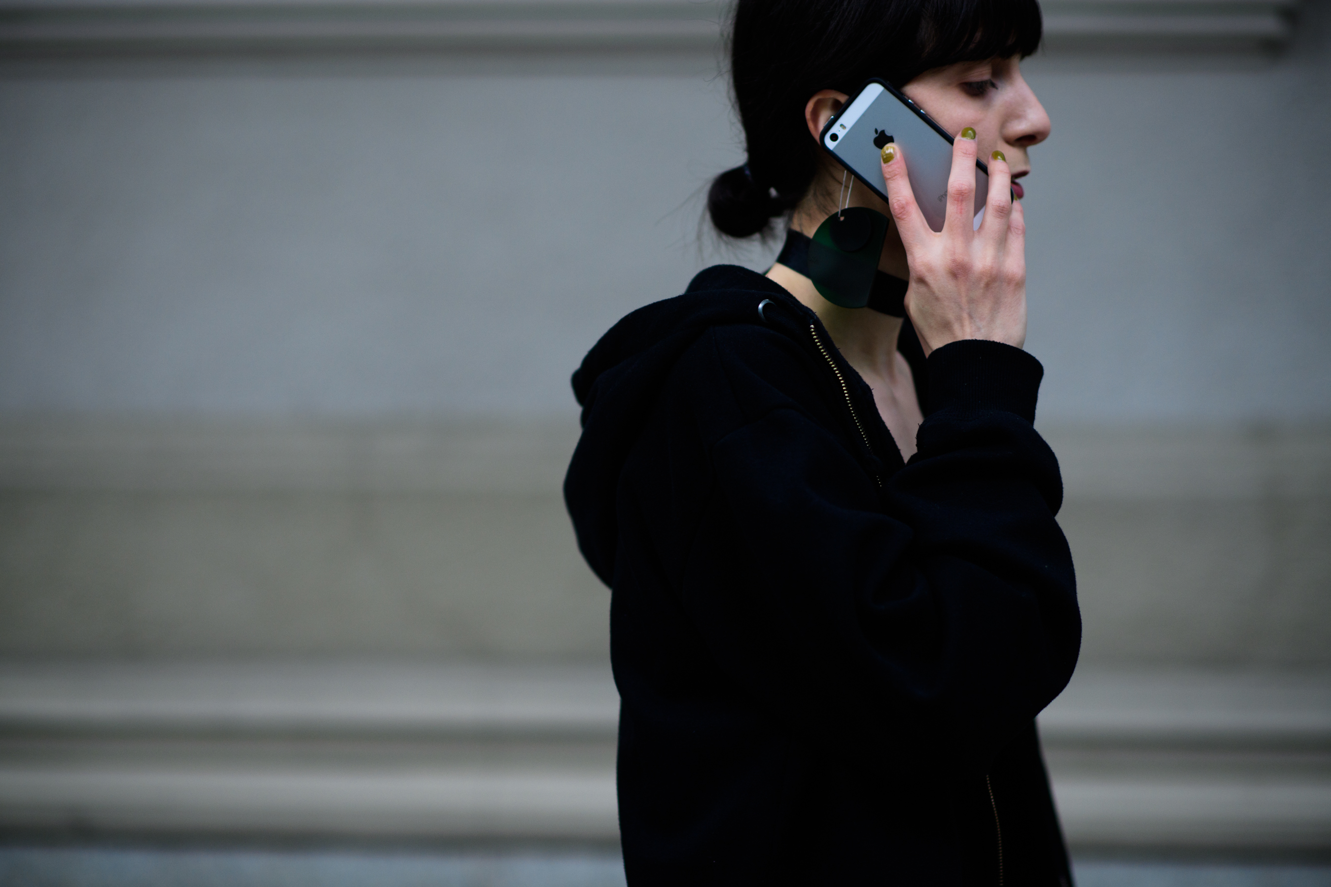 Girl wearing interesting ear ring