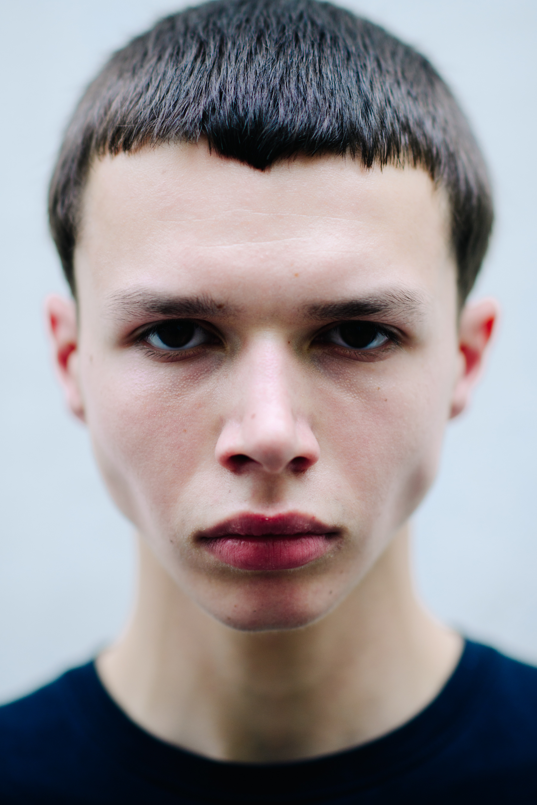 Portrait of a model with a strong look