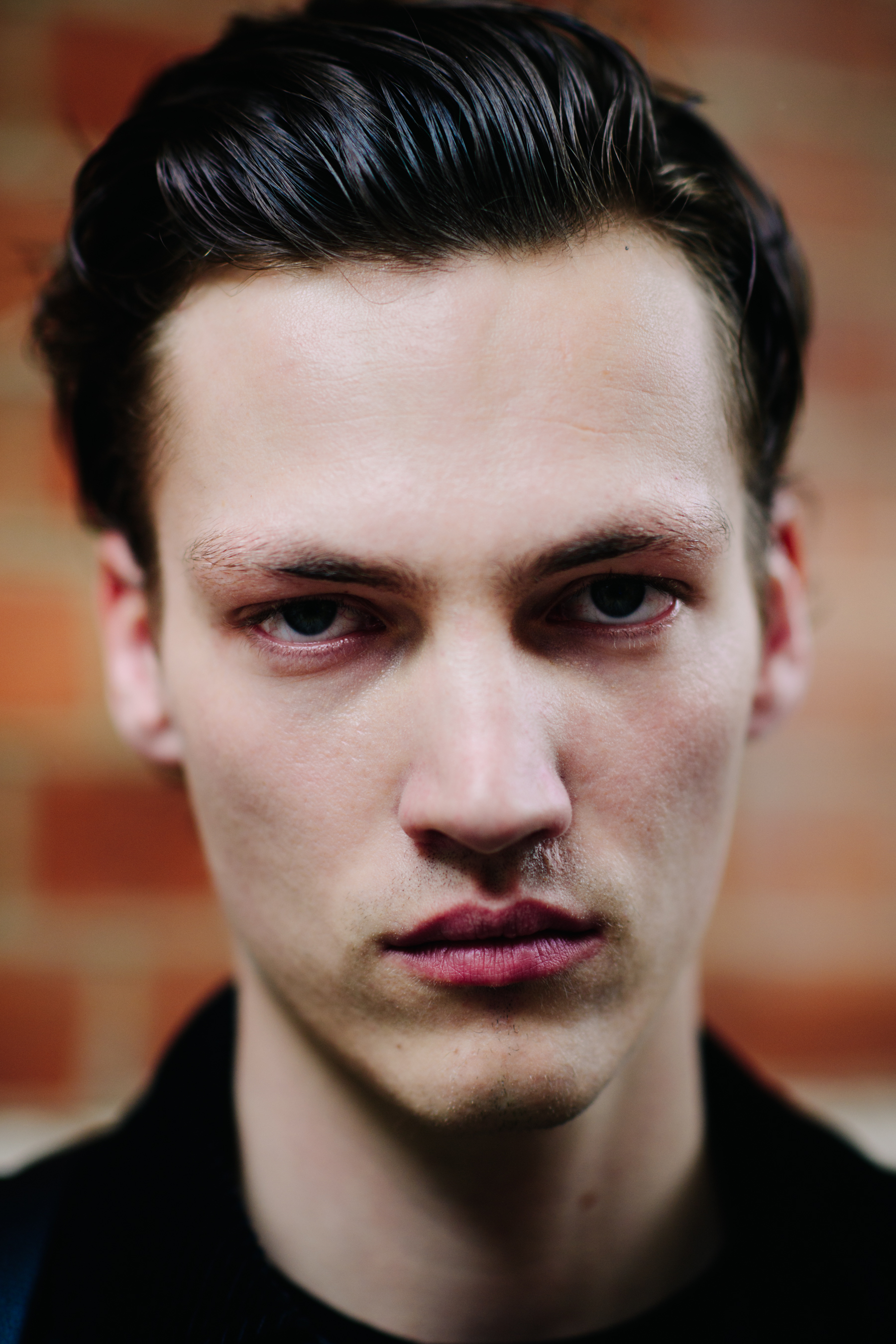 Portrait of a male model outside