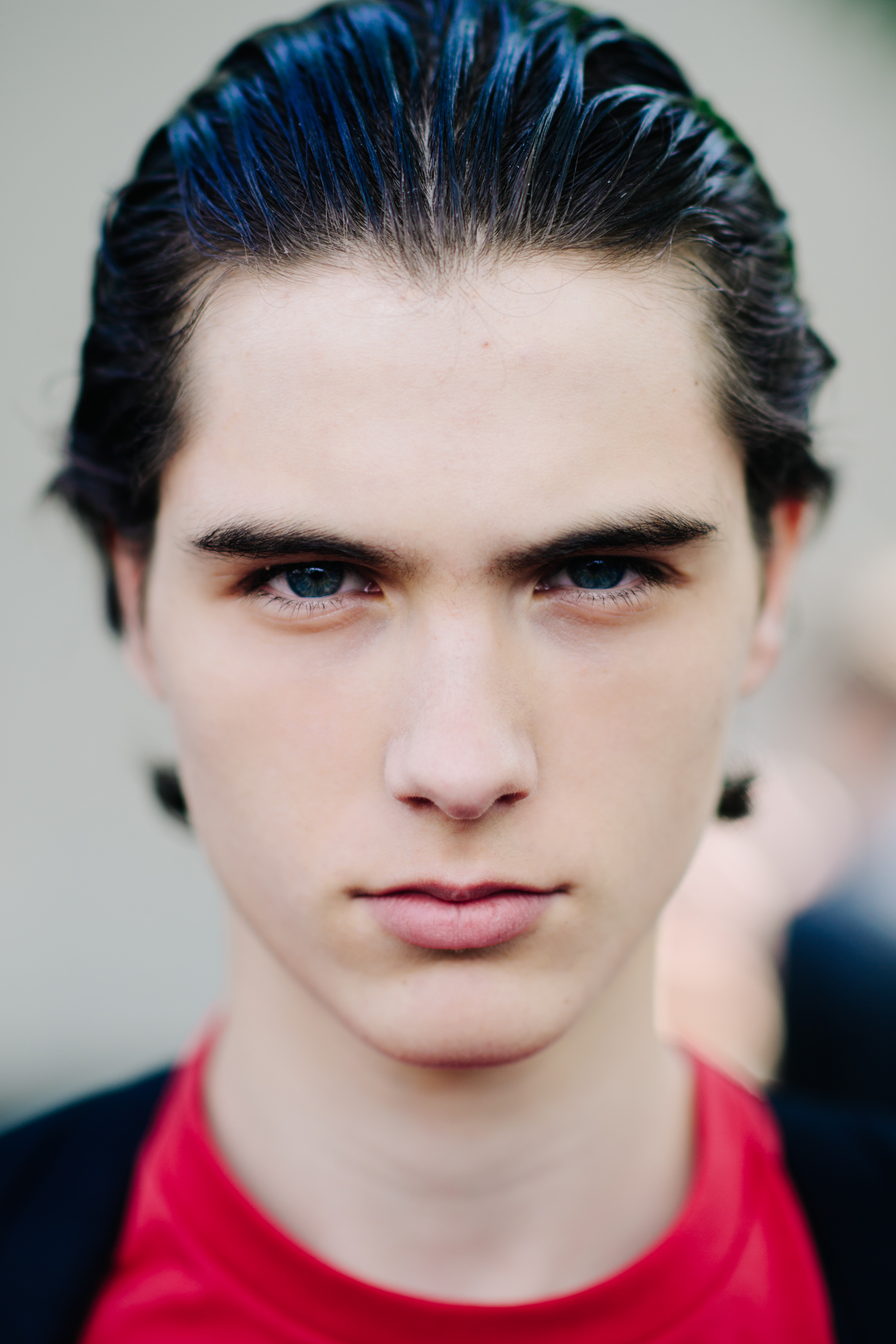 Portrait of blue-eyed male model