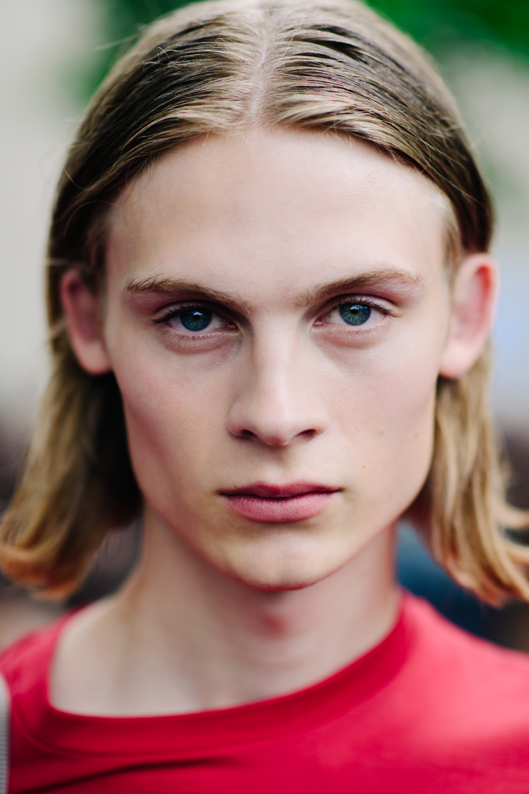 Portrait of blond male model