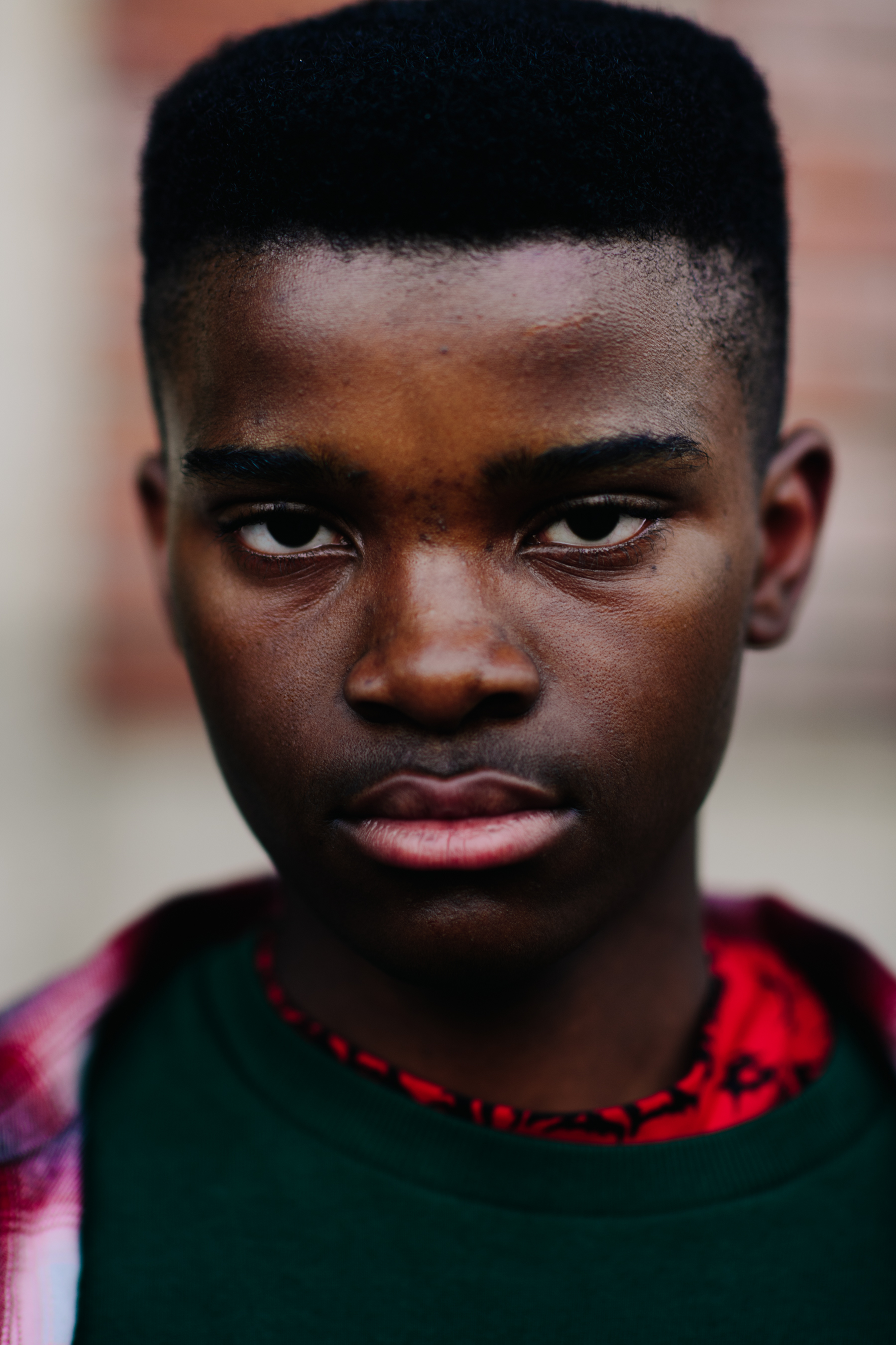 Portrait of a brown-eyed male model