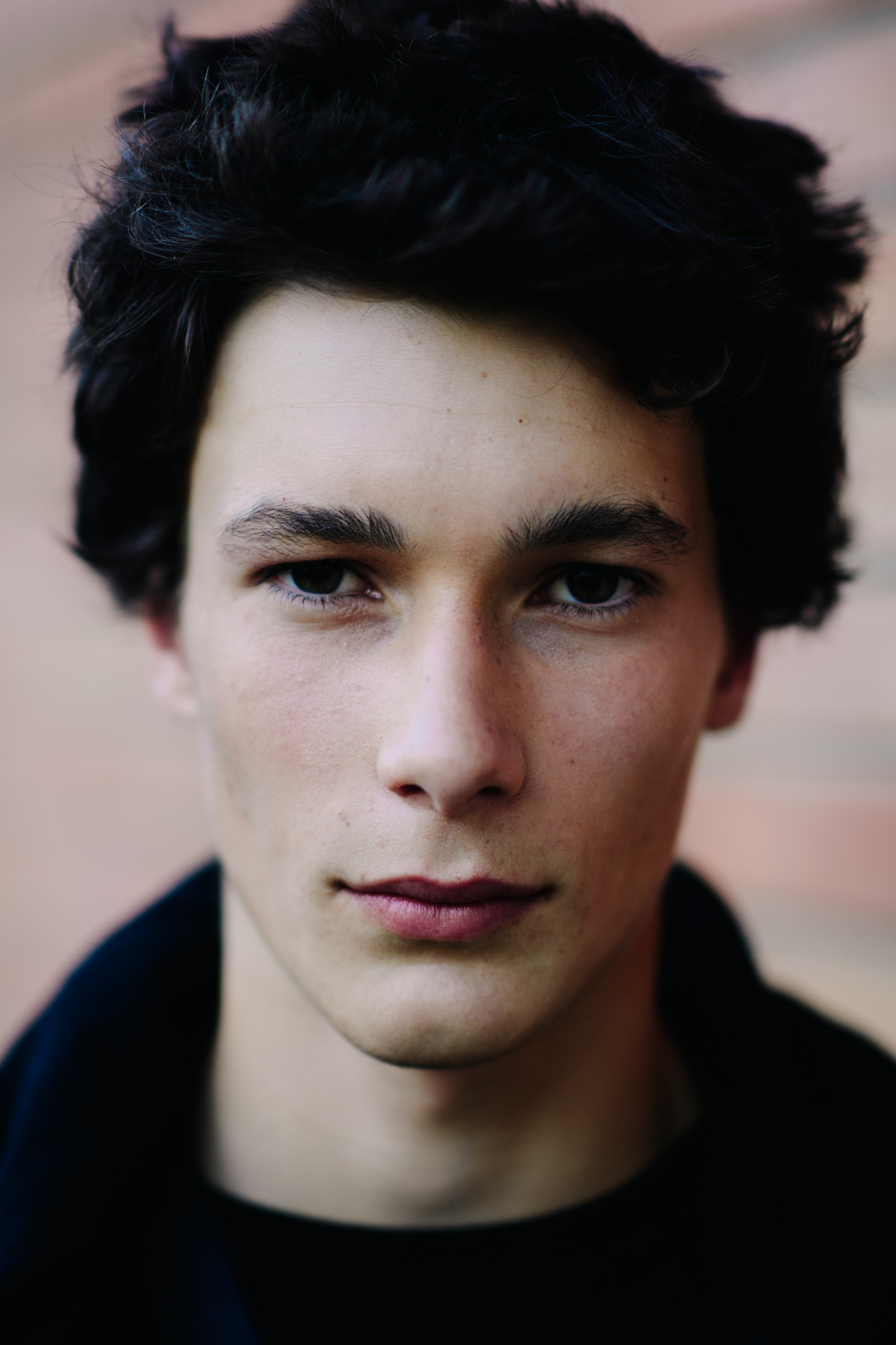 Portrait of a dark-haired male model