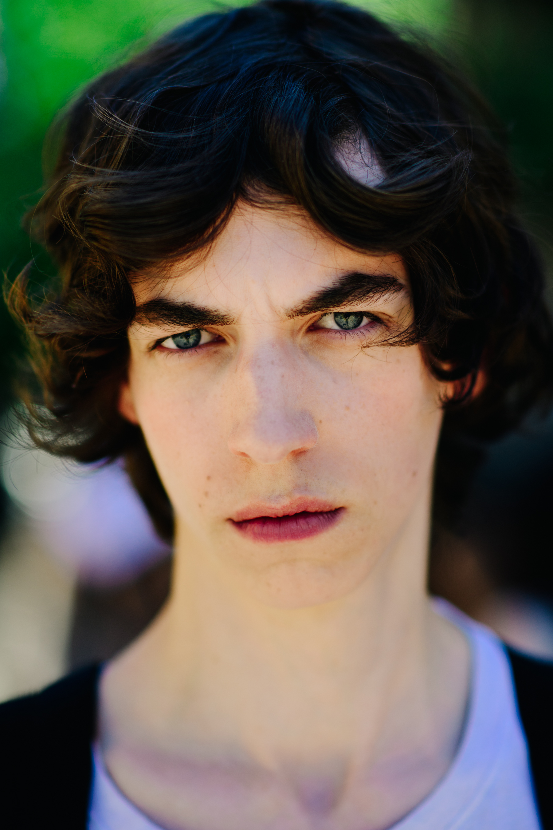 A man with green eyes