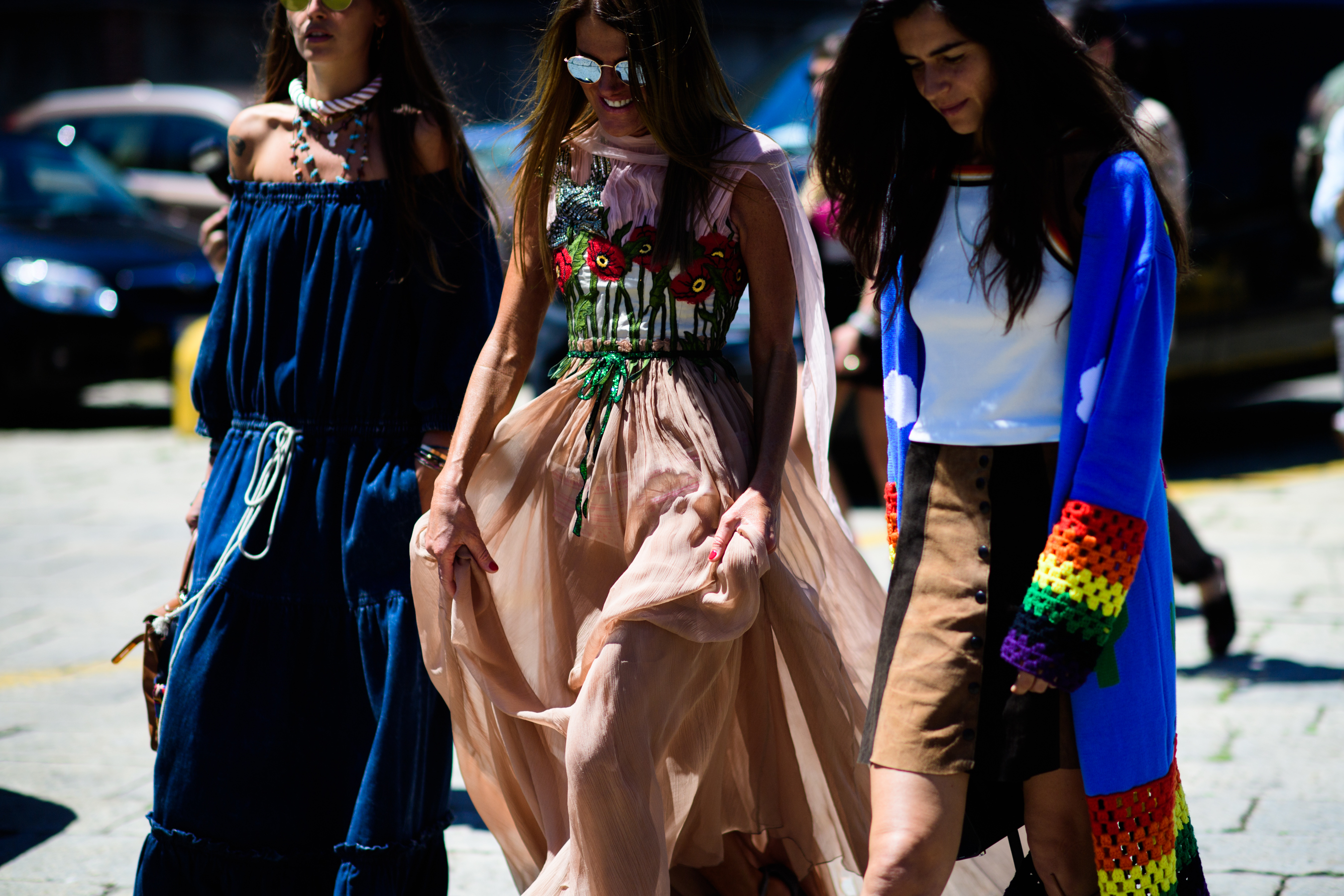 Women wearing elegant outfits