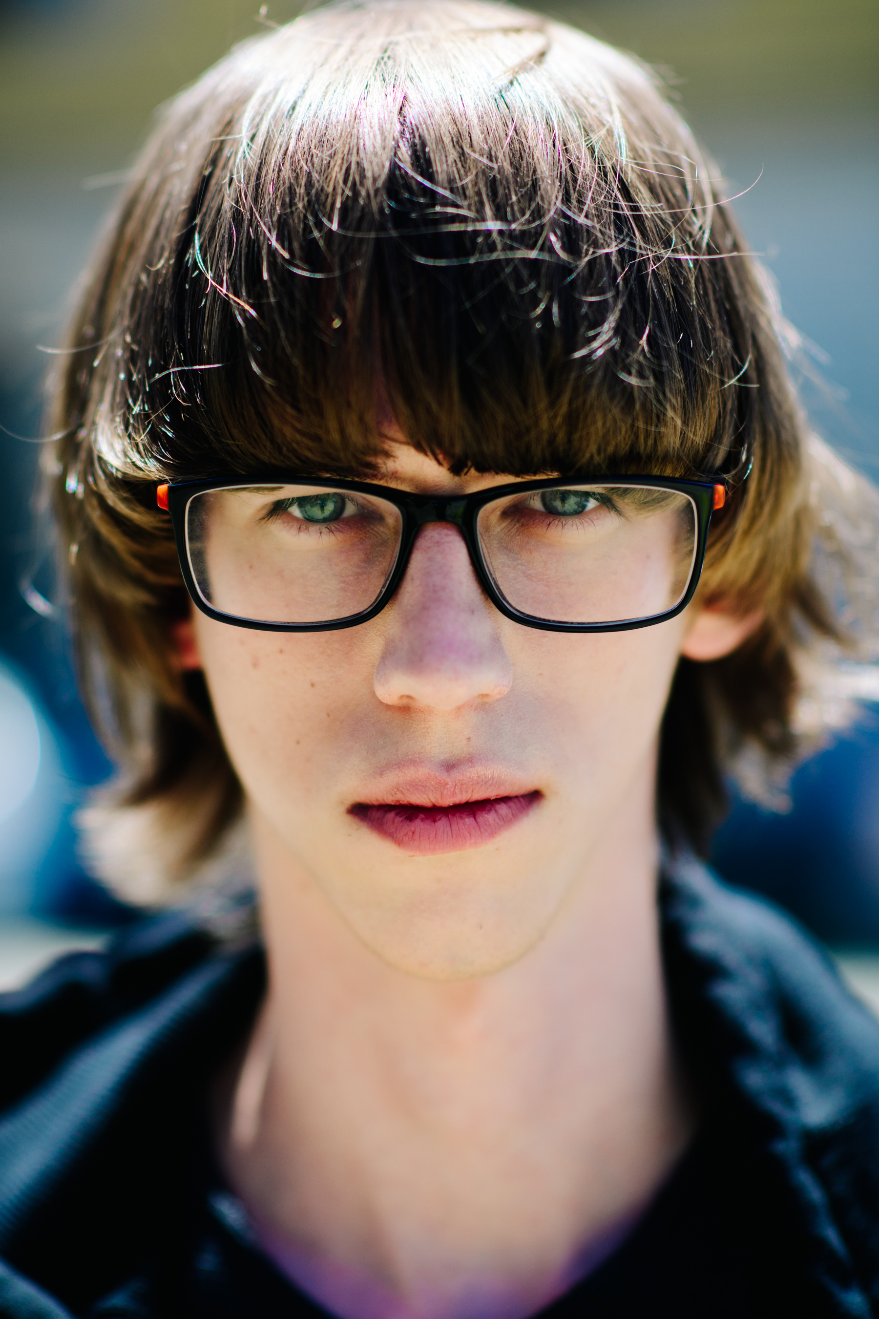 Young man wearing glasses