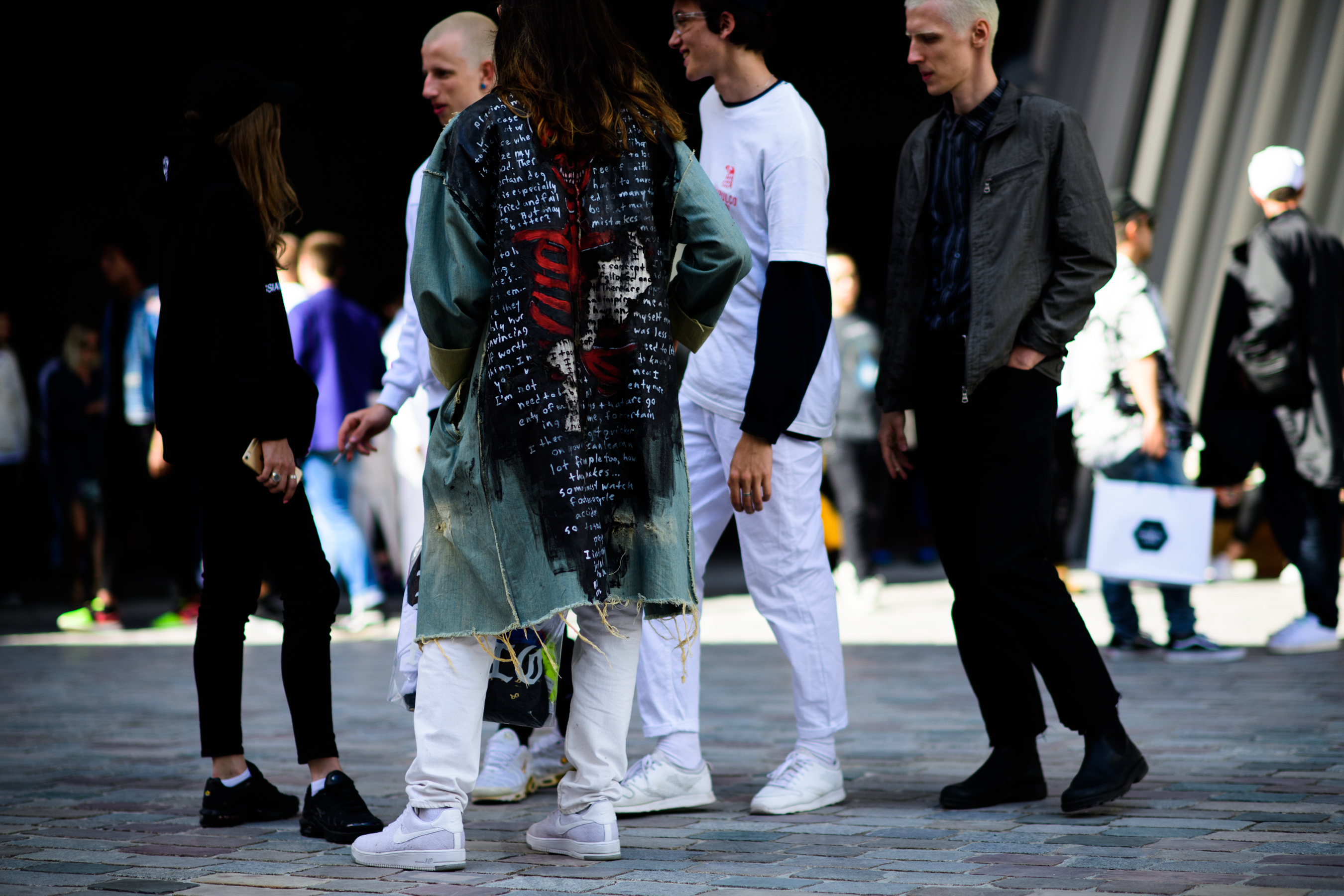 People walking after fashion show