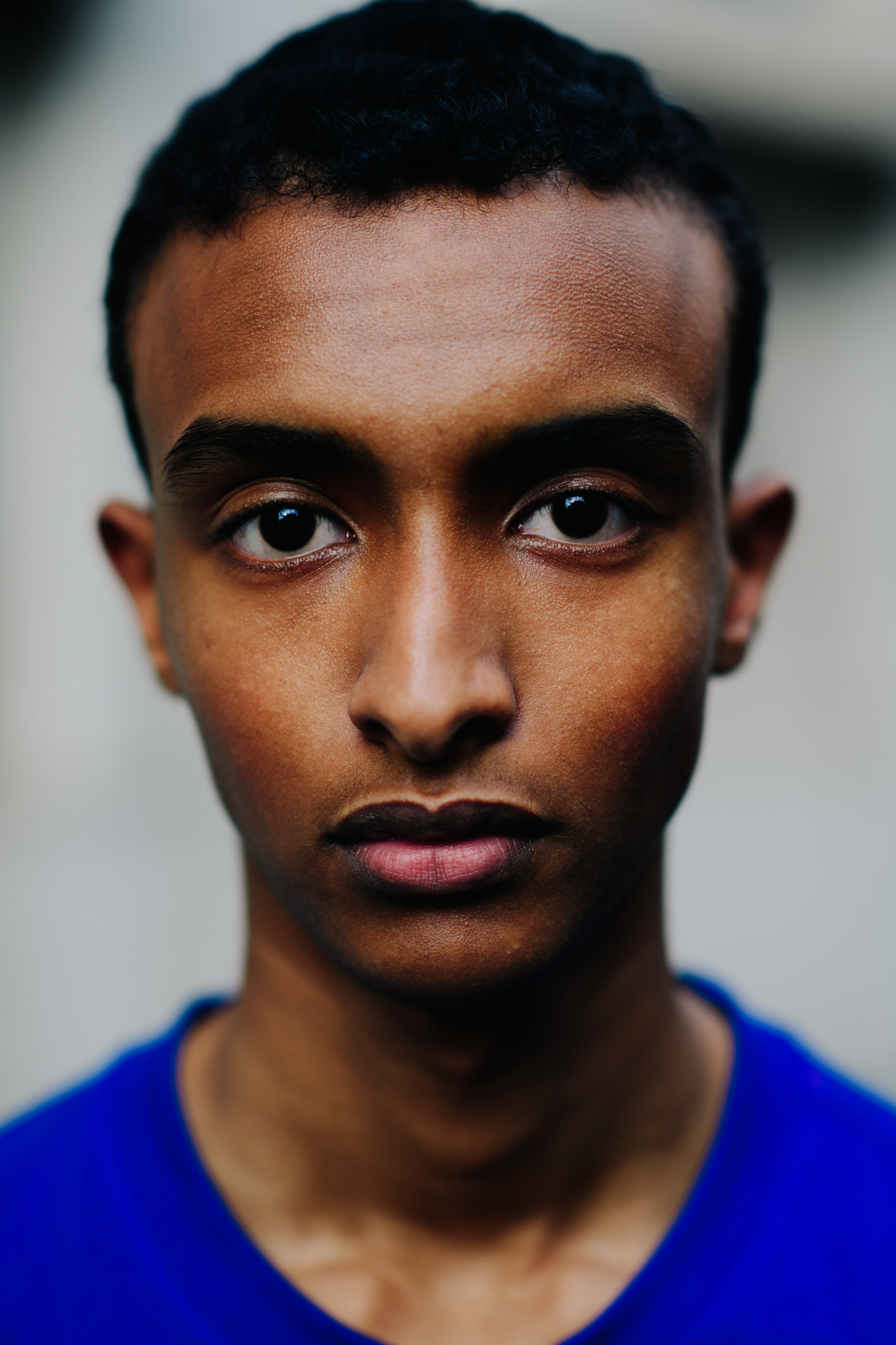 Portrait of a model with dark skin