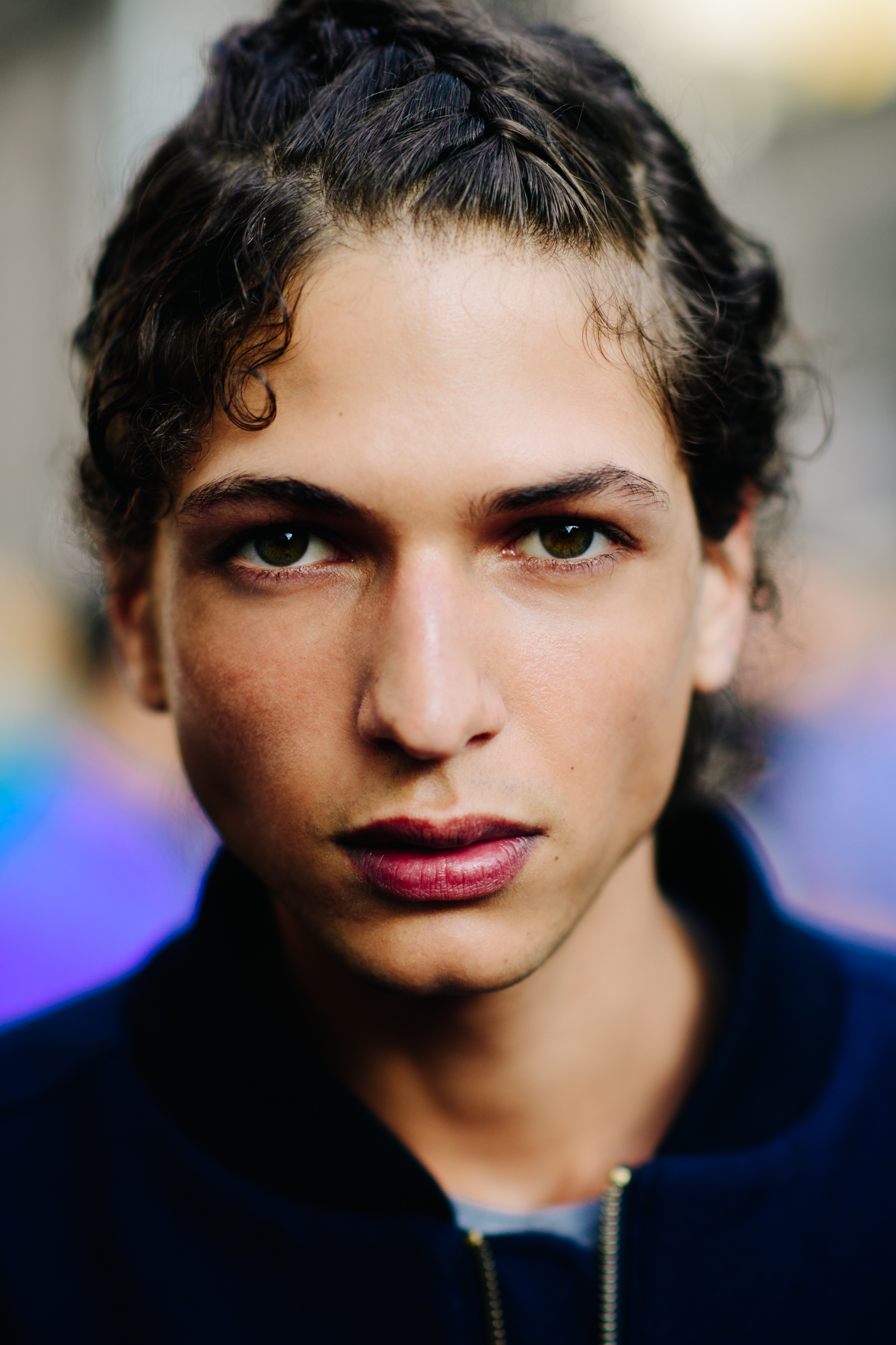 Portrait of a model with brown eyes