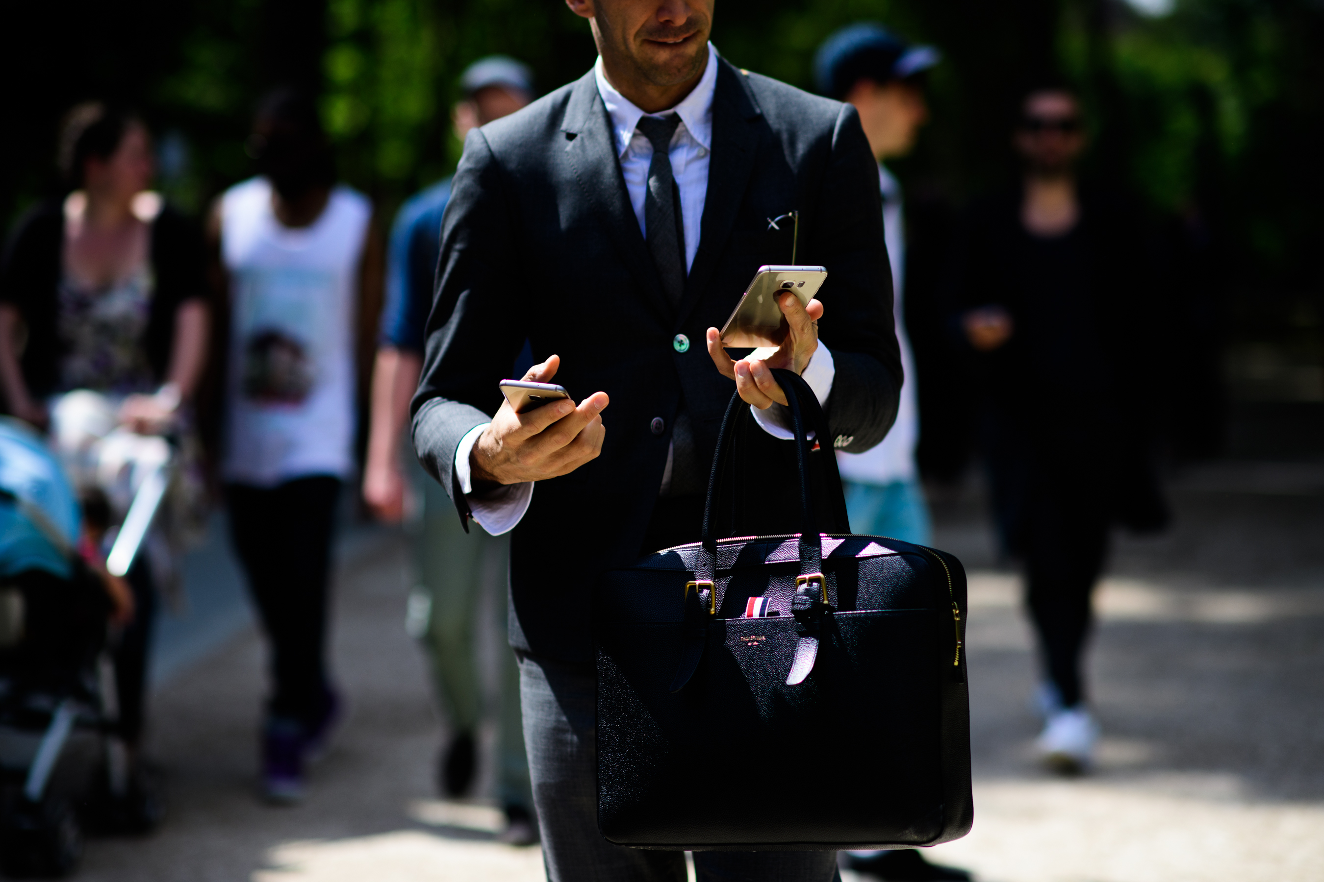 Man wearing suit and tie