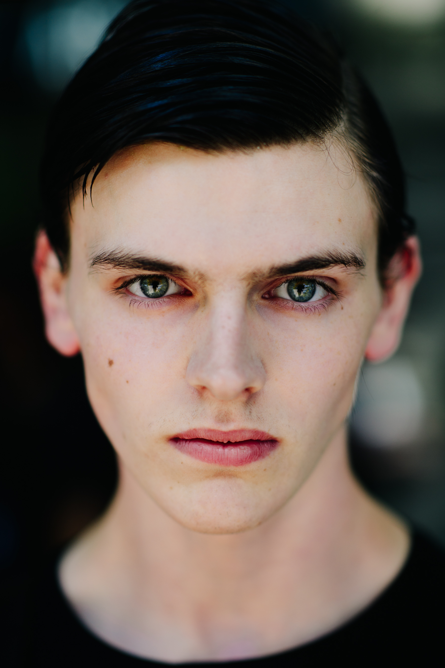Portrait of a male model with bright eyes