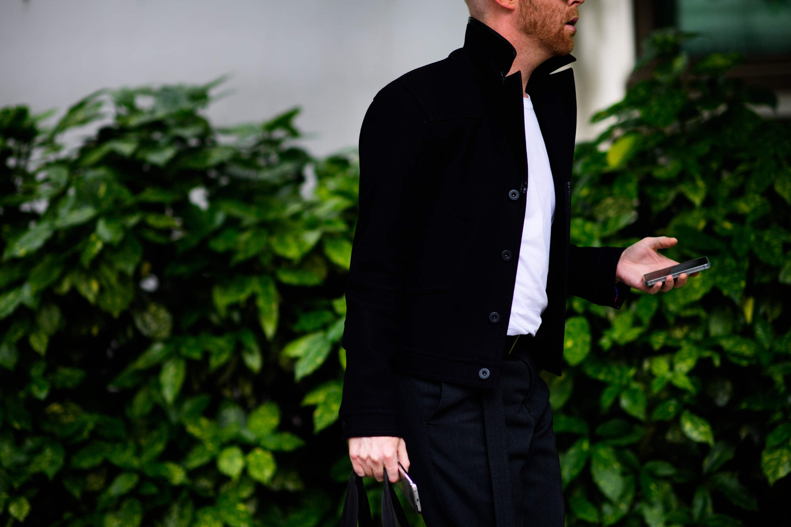 Classy man in a black jacket