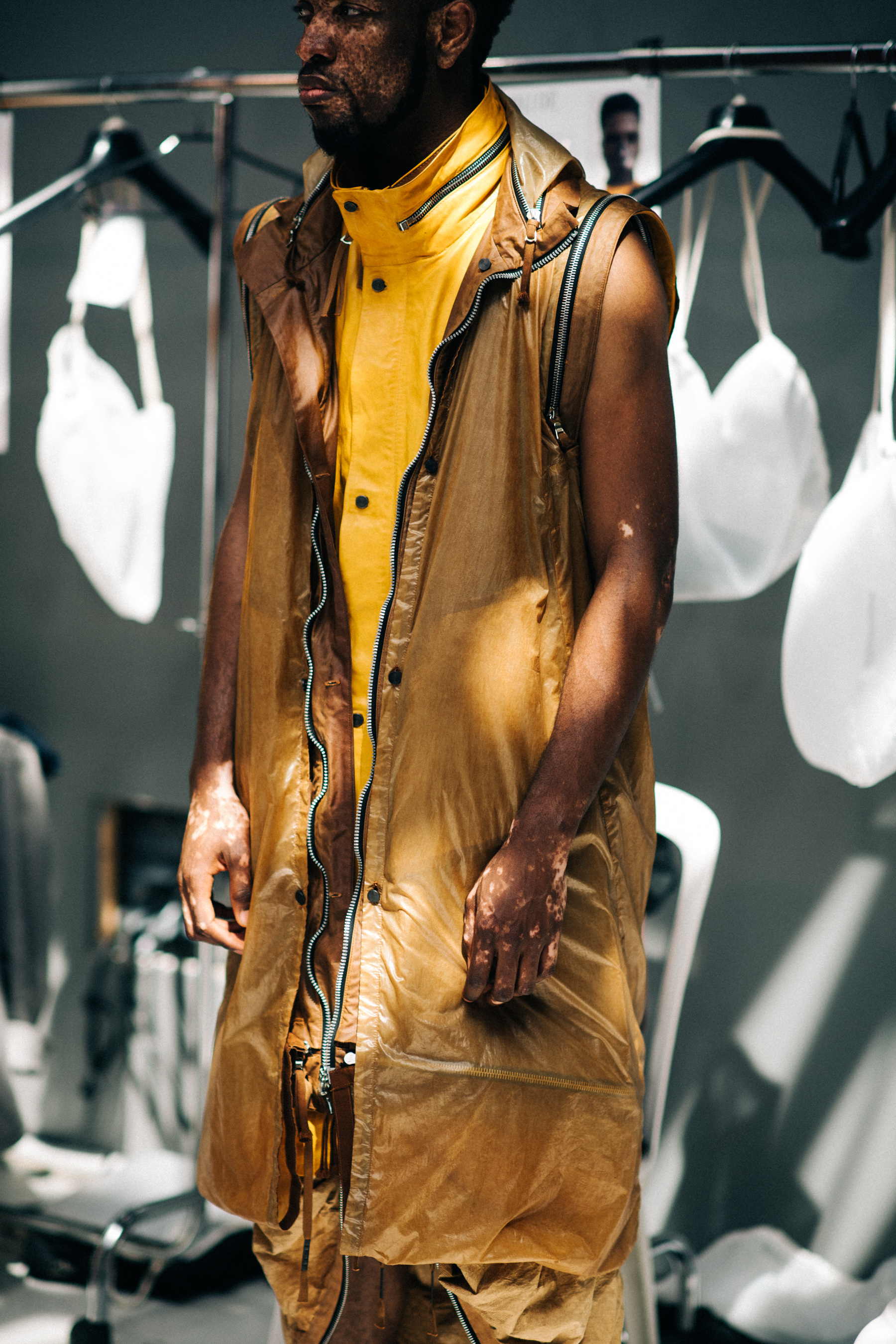 Golden an yellow pieces of clothing