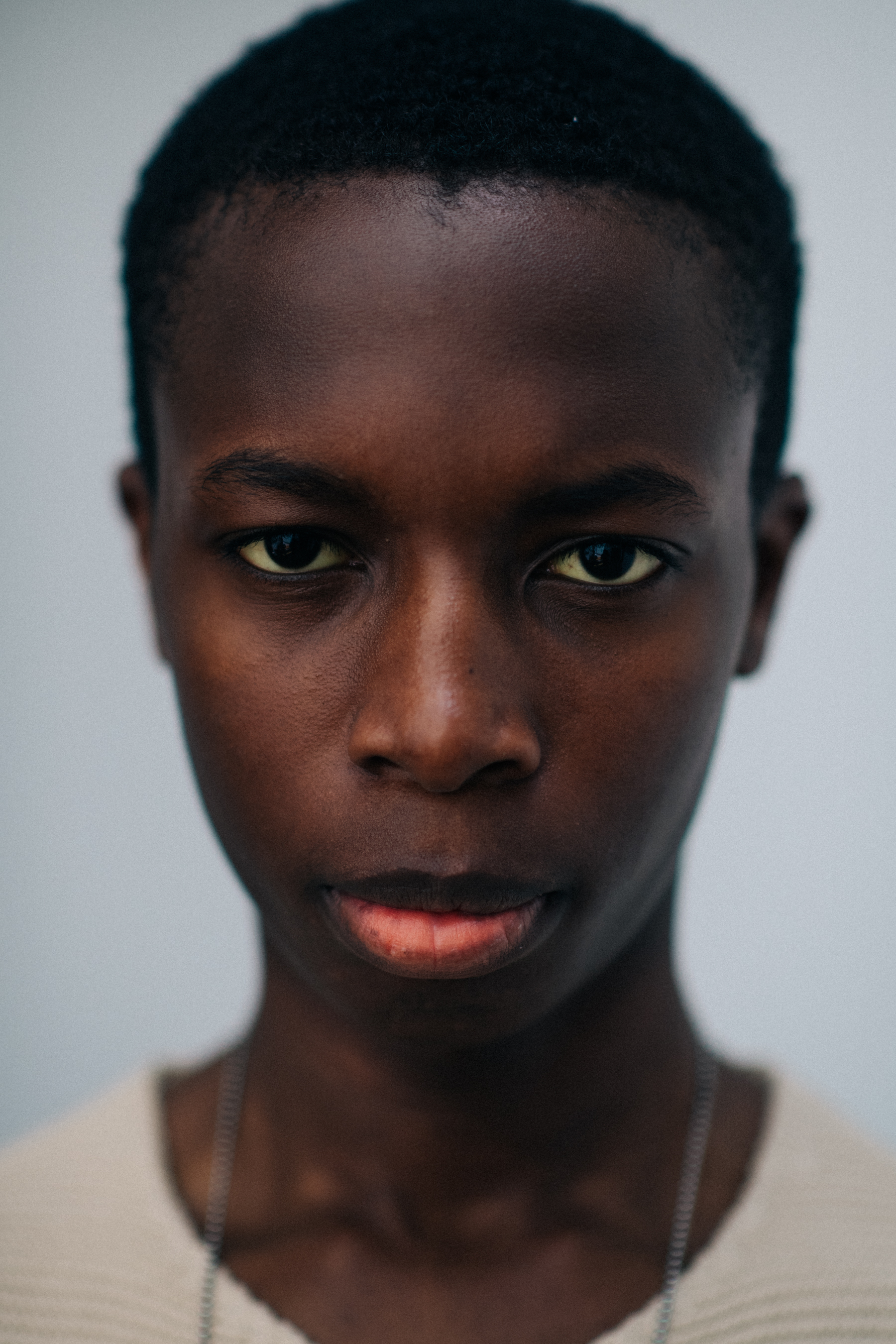 Portrait of dark-skinned male model