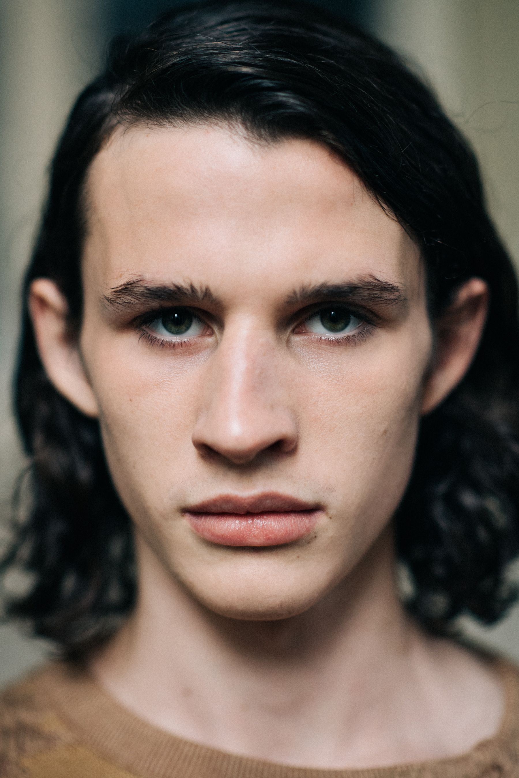 Male model portrait before show