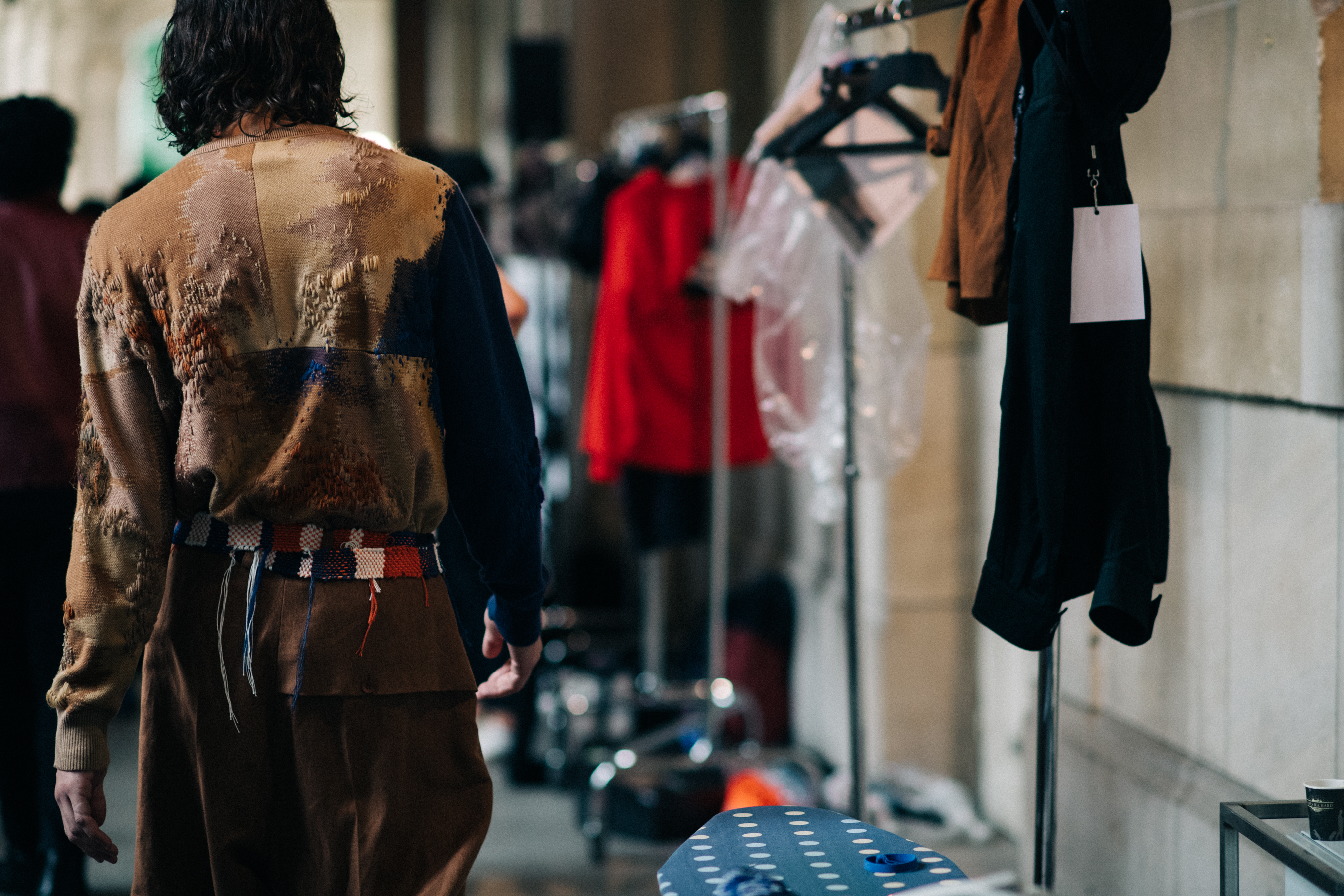 Male models before fashion show