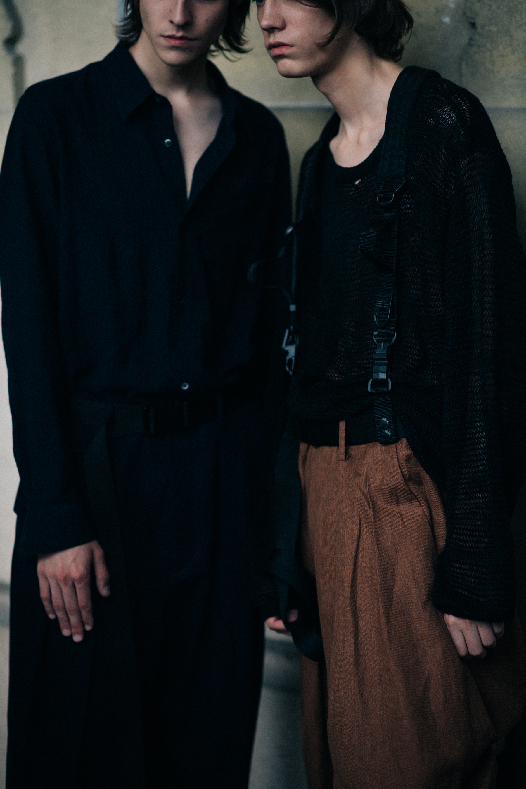 Models wearing outfits for show