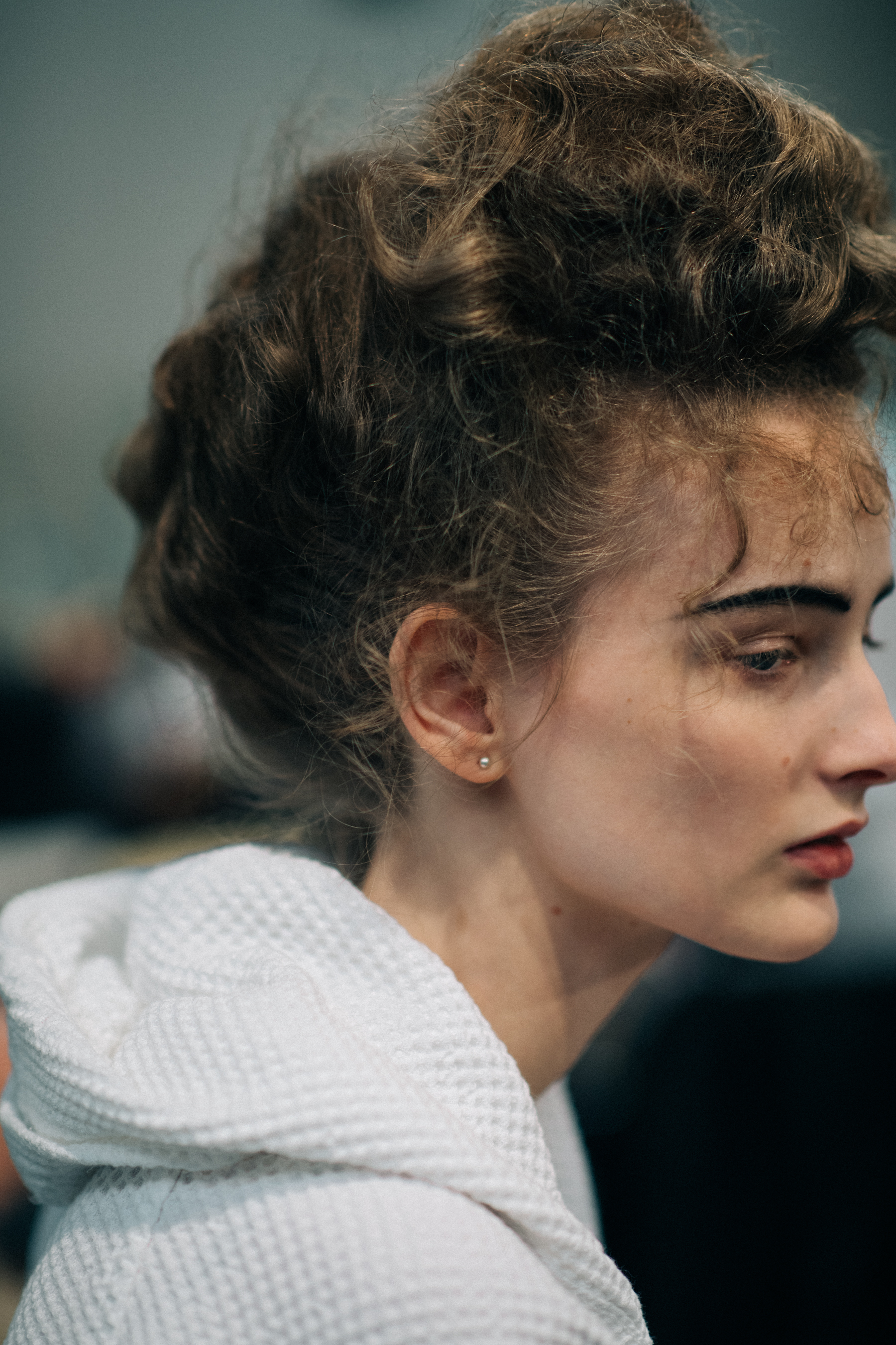 A model with blond hair
