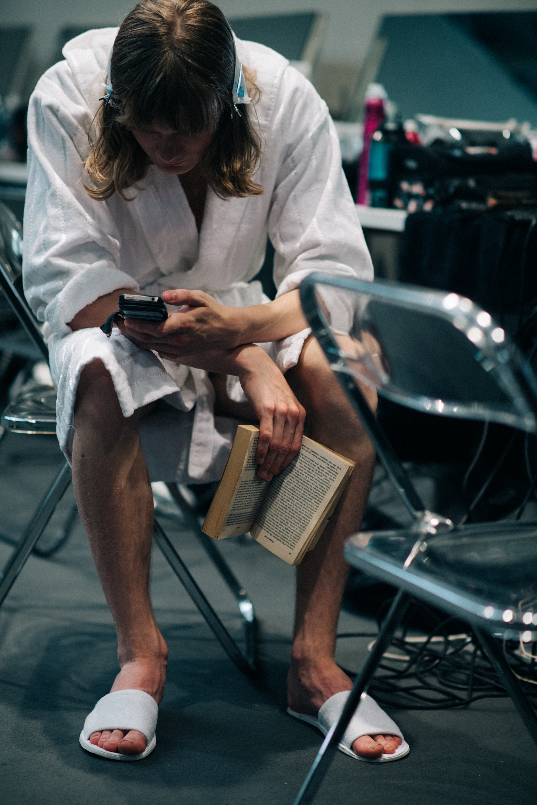 A model before the show