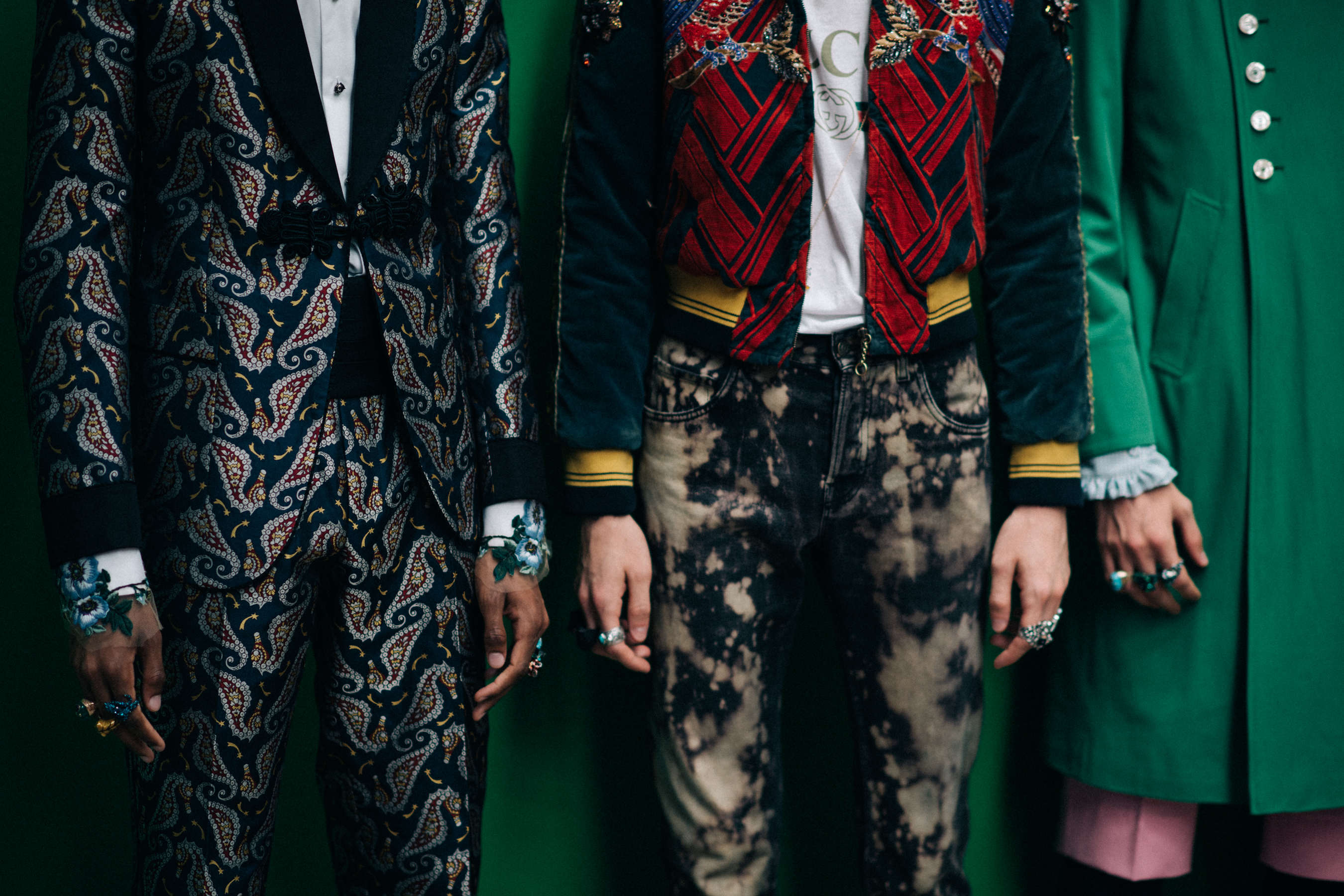 Suits with prints and patterns
