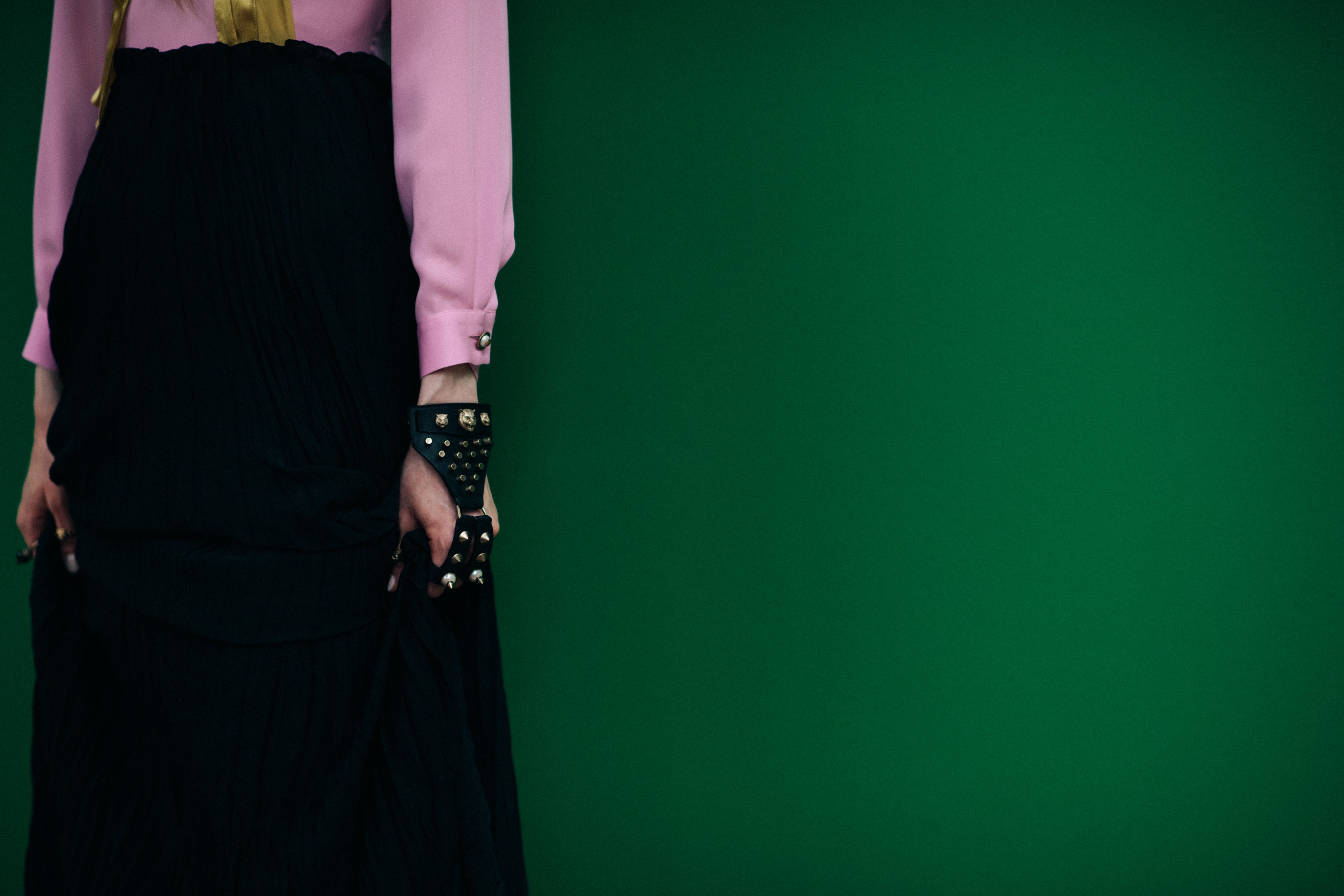 A model wearing accessories