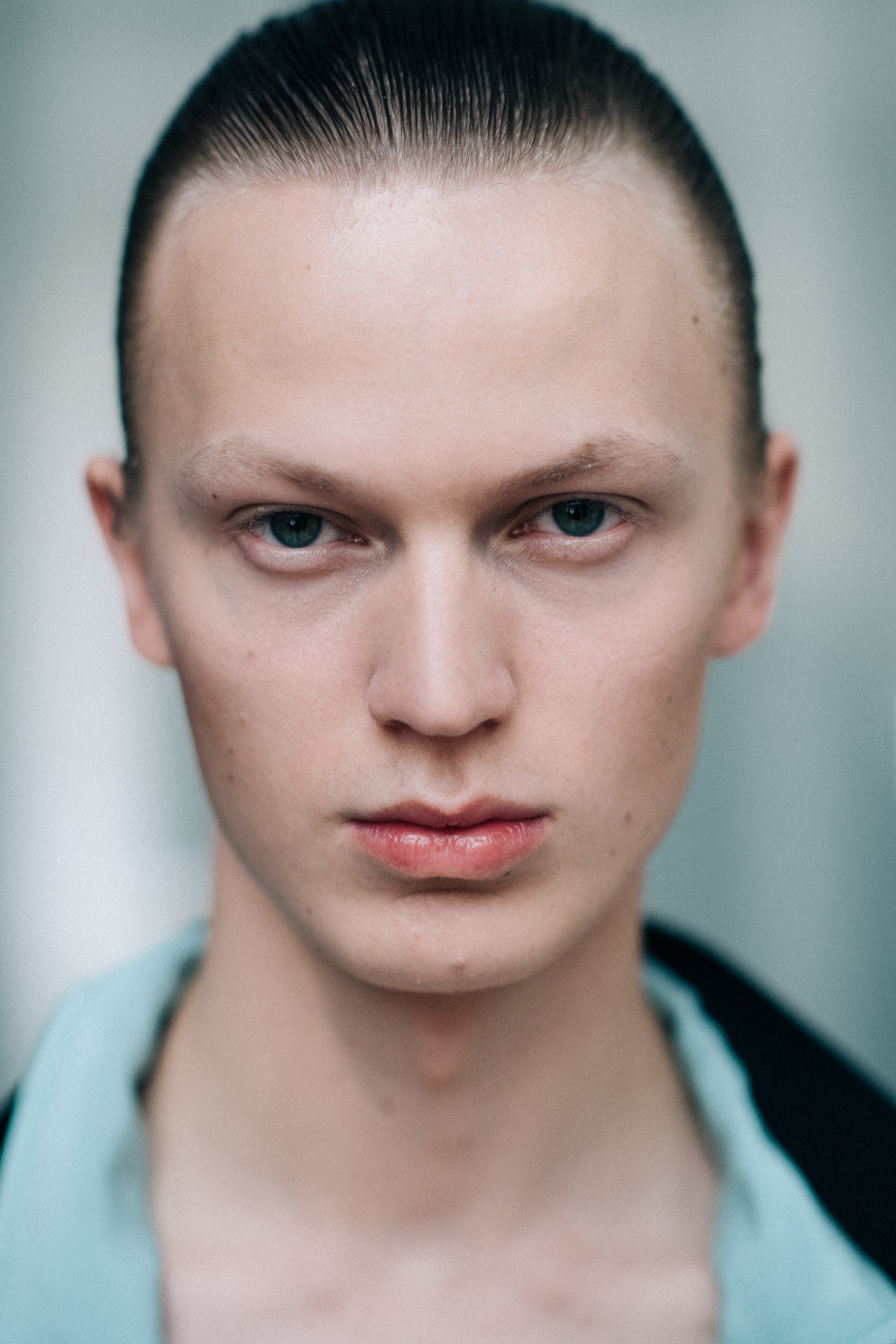 Portrait of a blond-haired model