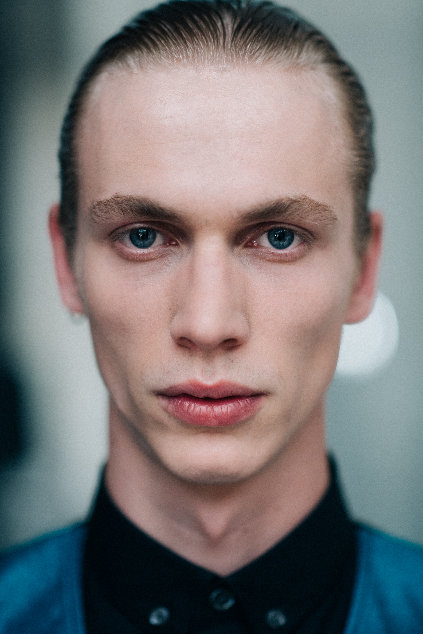 Portrait of a blue-eyed model
