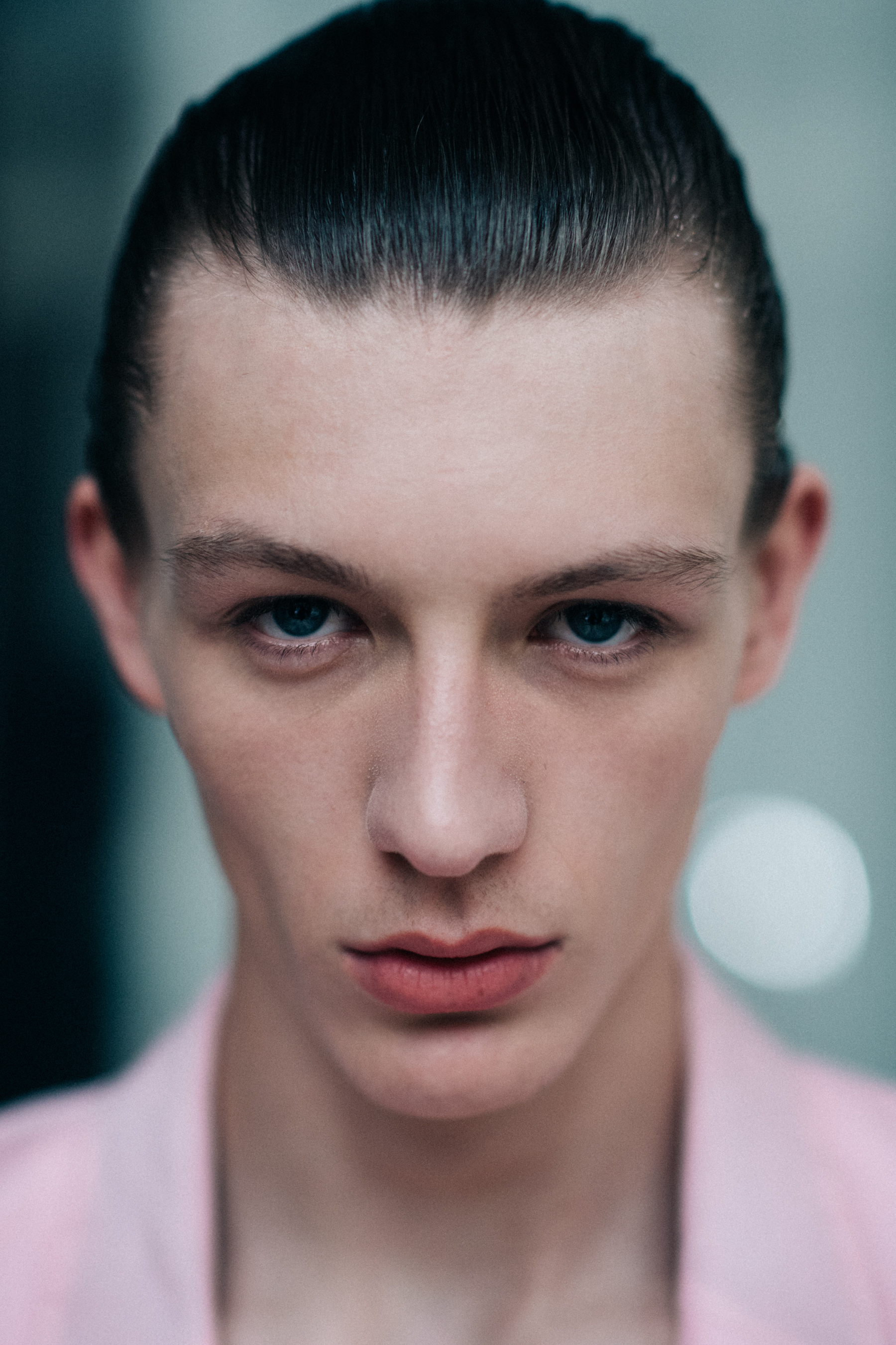 Portrait of a model in a pink jacket