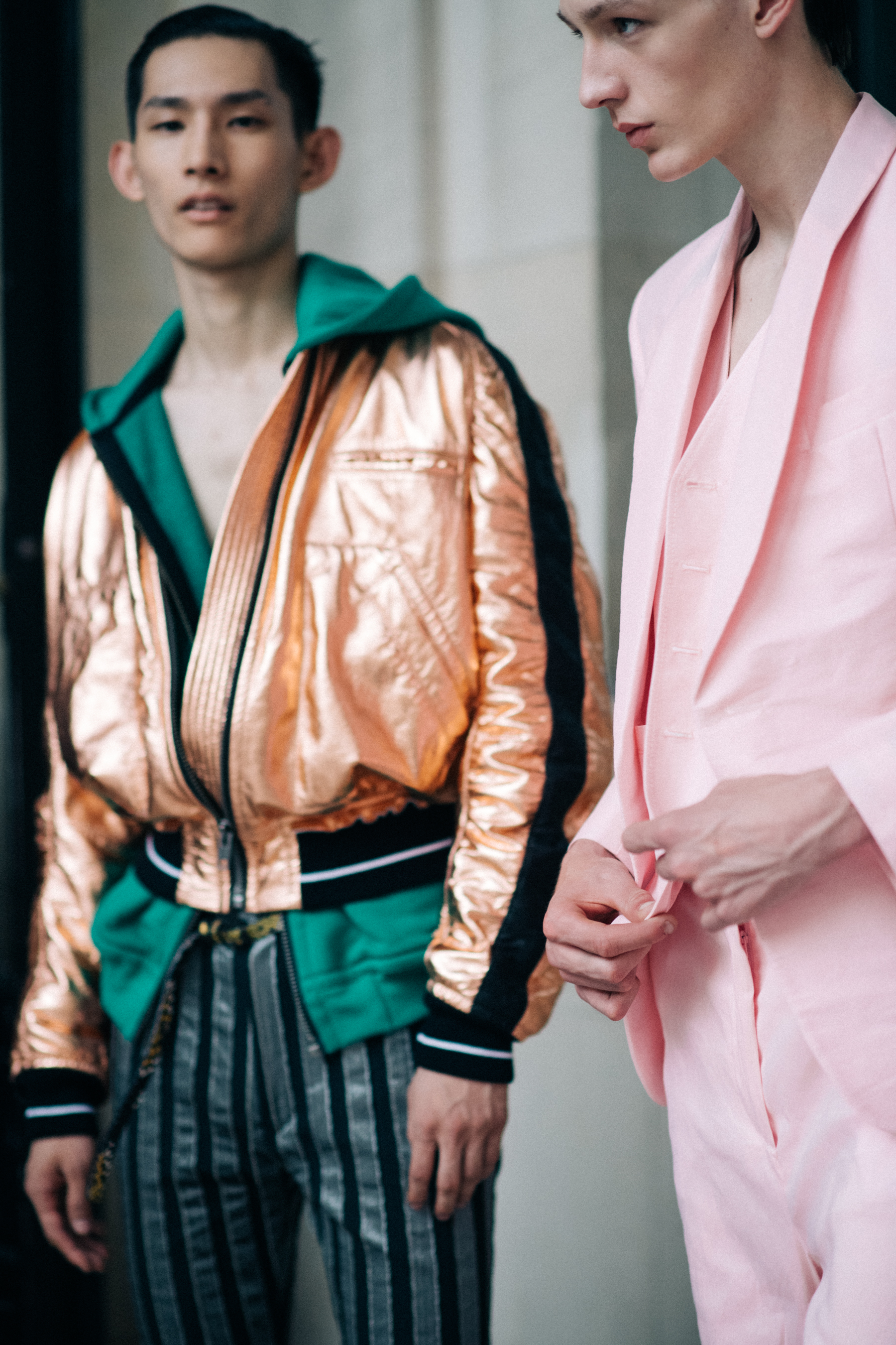 Models wearing pastel colours