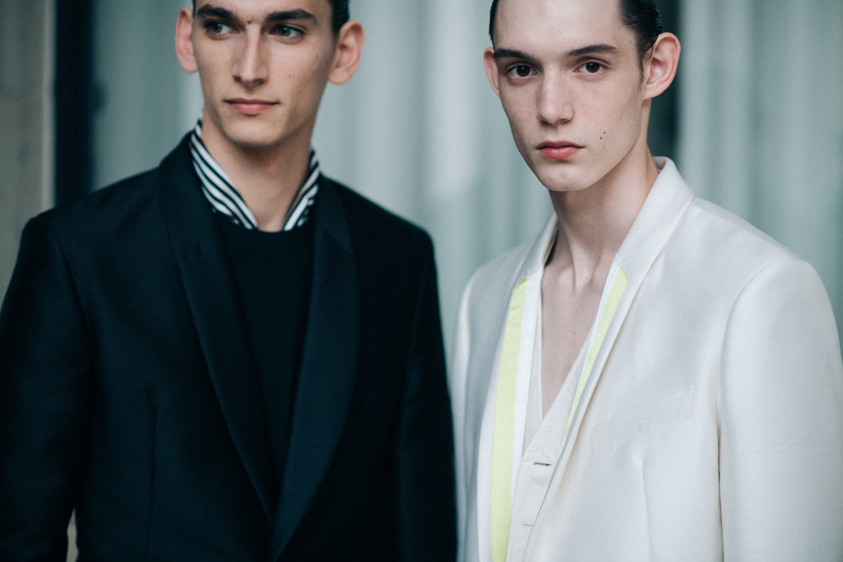 Models wearing jackets posing