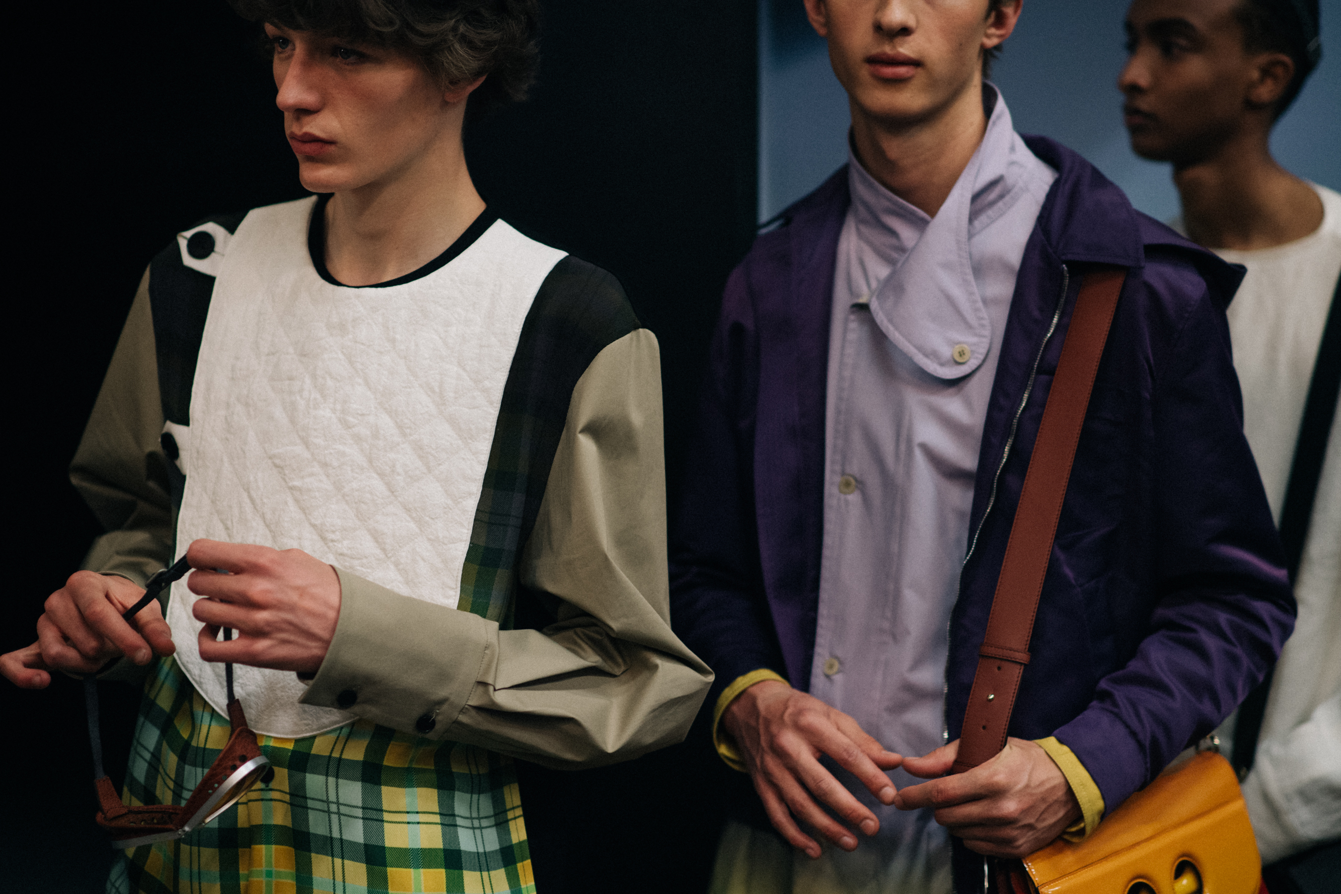 Two models dressed for the show