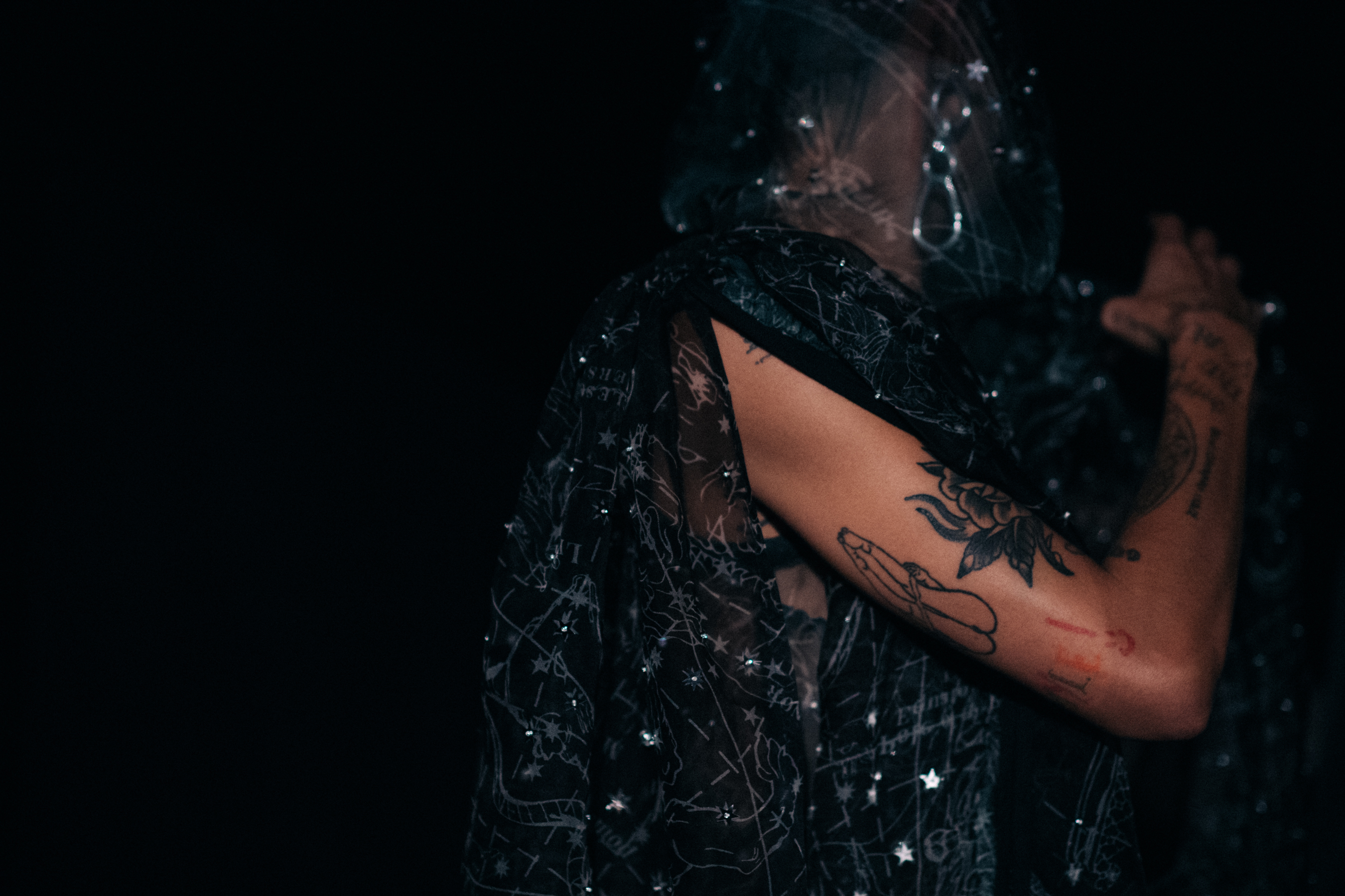 Tattoed arm of a model