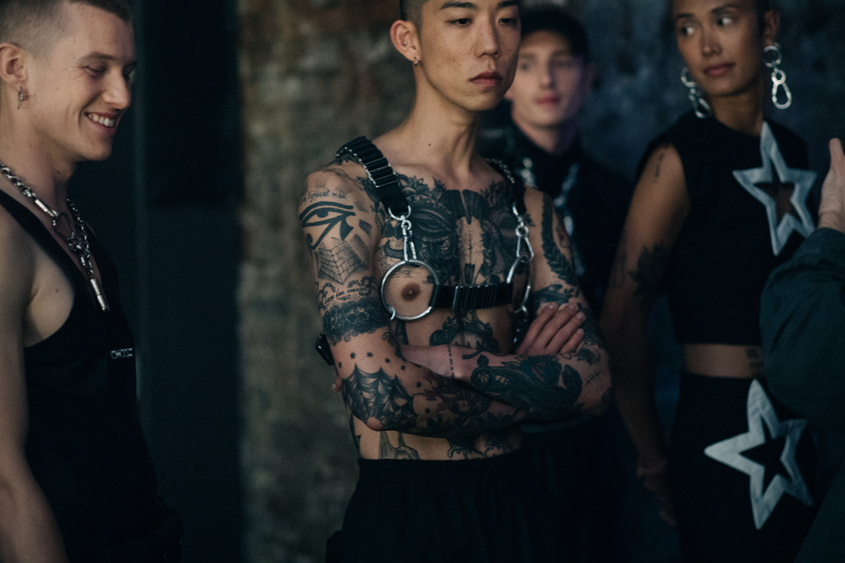 Models waiting for the show