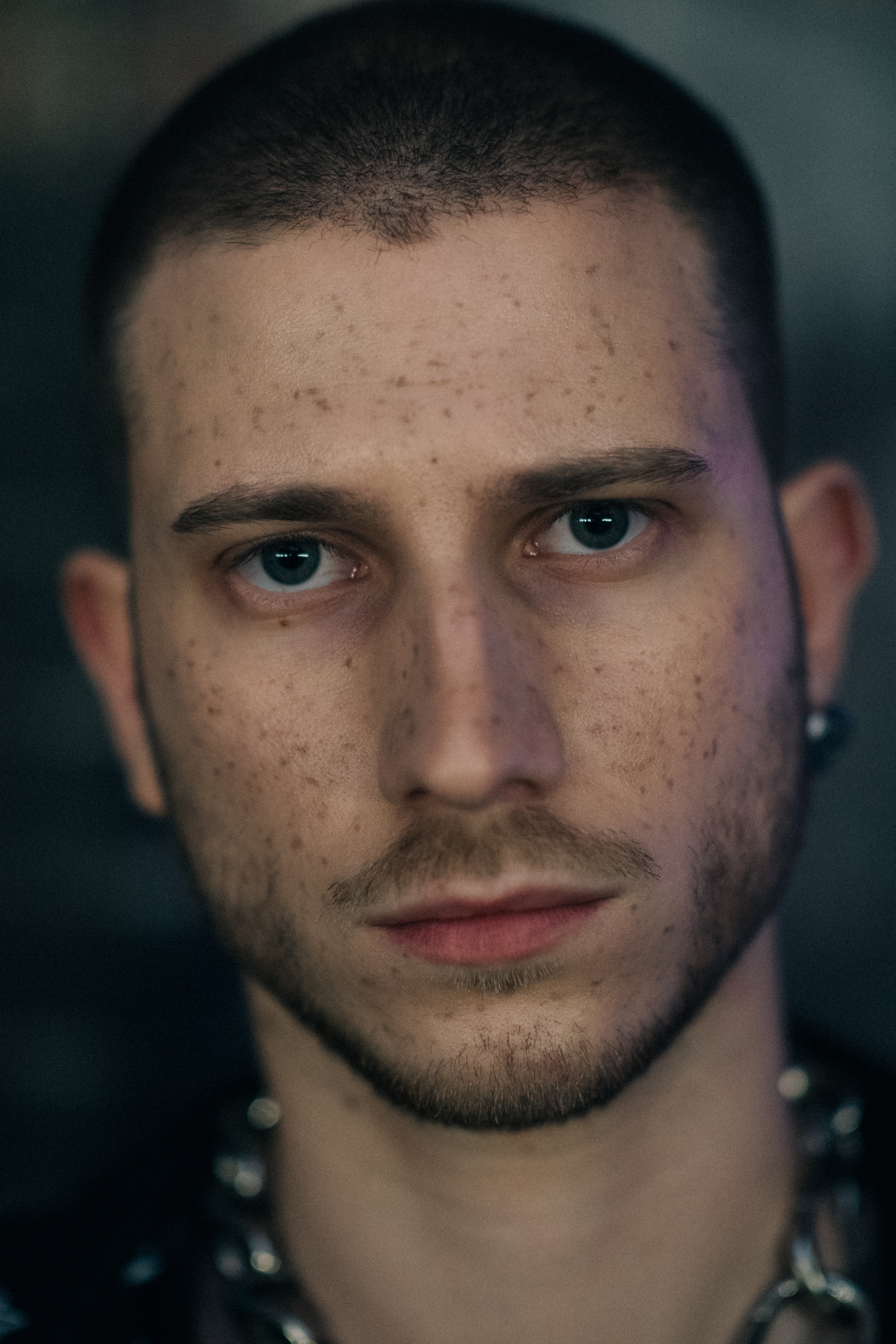 Portrait of a model with a short haircut